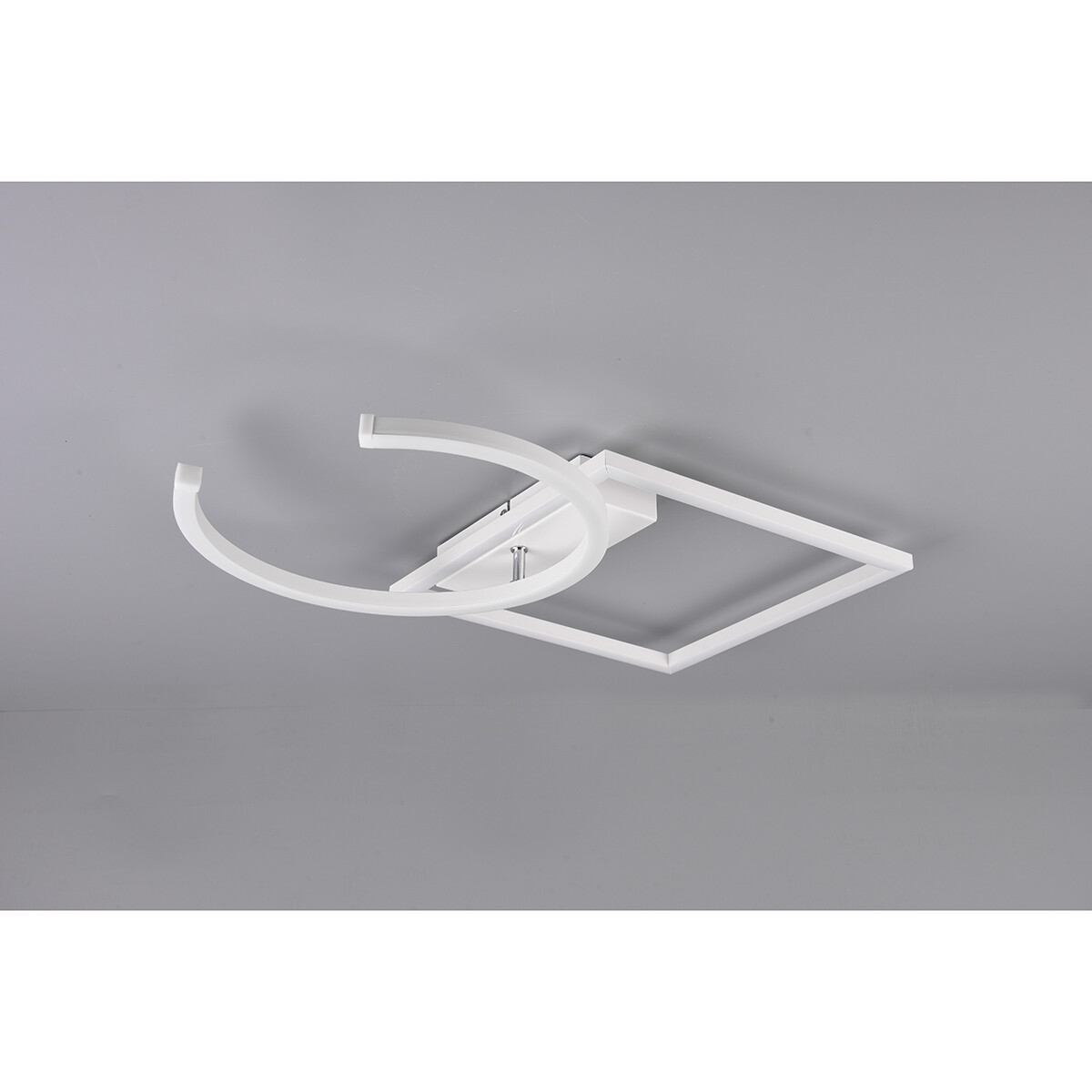 Plafonnier LED - Éclairage de Plafond - Trion Pivacci - 23.5W - Blanc Neutre 4000K - Dimmable - Carré - Mat Blanc - Aluminium