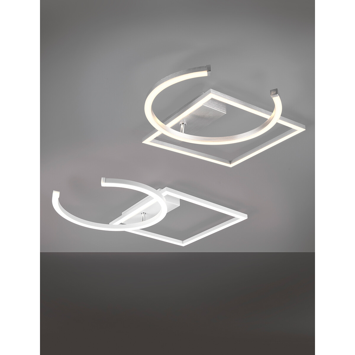 Plafonnier LED - Éclairage de Plafond - Trion Pivacci - 23.5W - Blanc Neutre 4000K - Dimmable - Carré - Mat Blanc - Aluminium