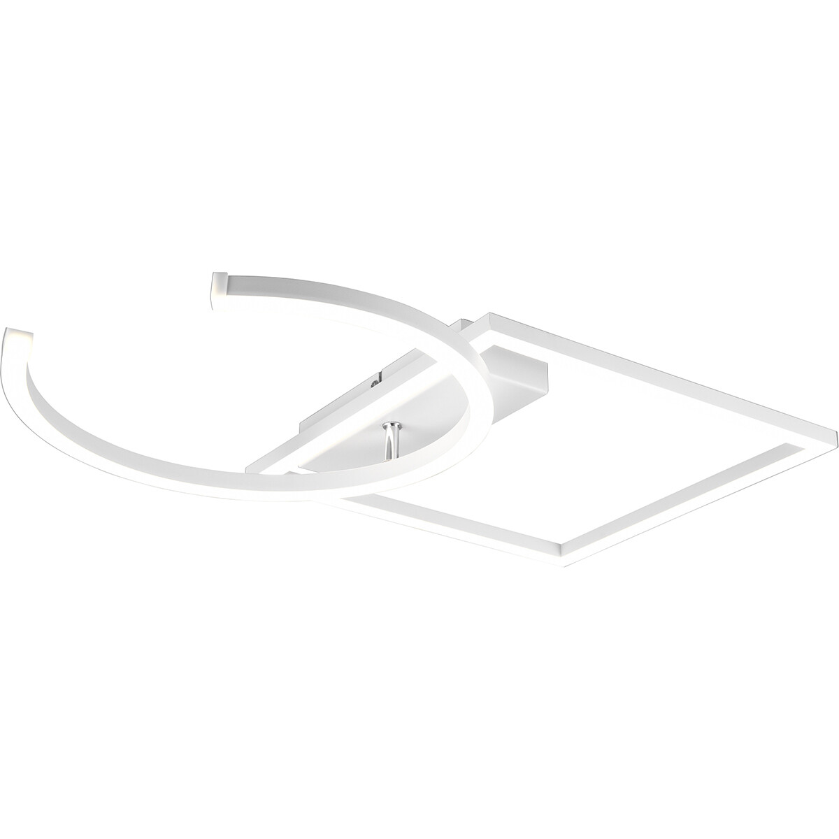 Plafonnier LED - Éclairage de Plafond - Trion Pivacci - 23.5W - Blanc Neutre 4000K - Dimmable - Carré - Mat Blanc - Aluminium