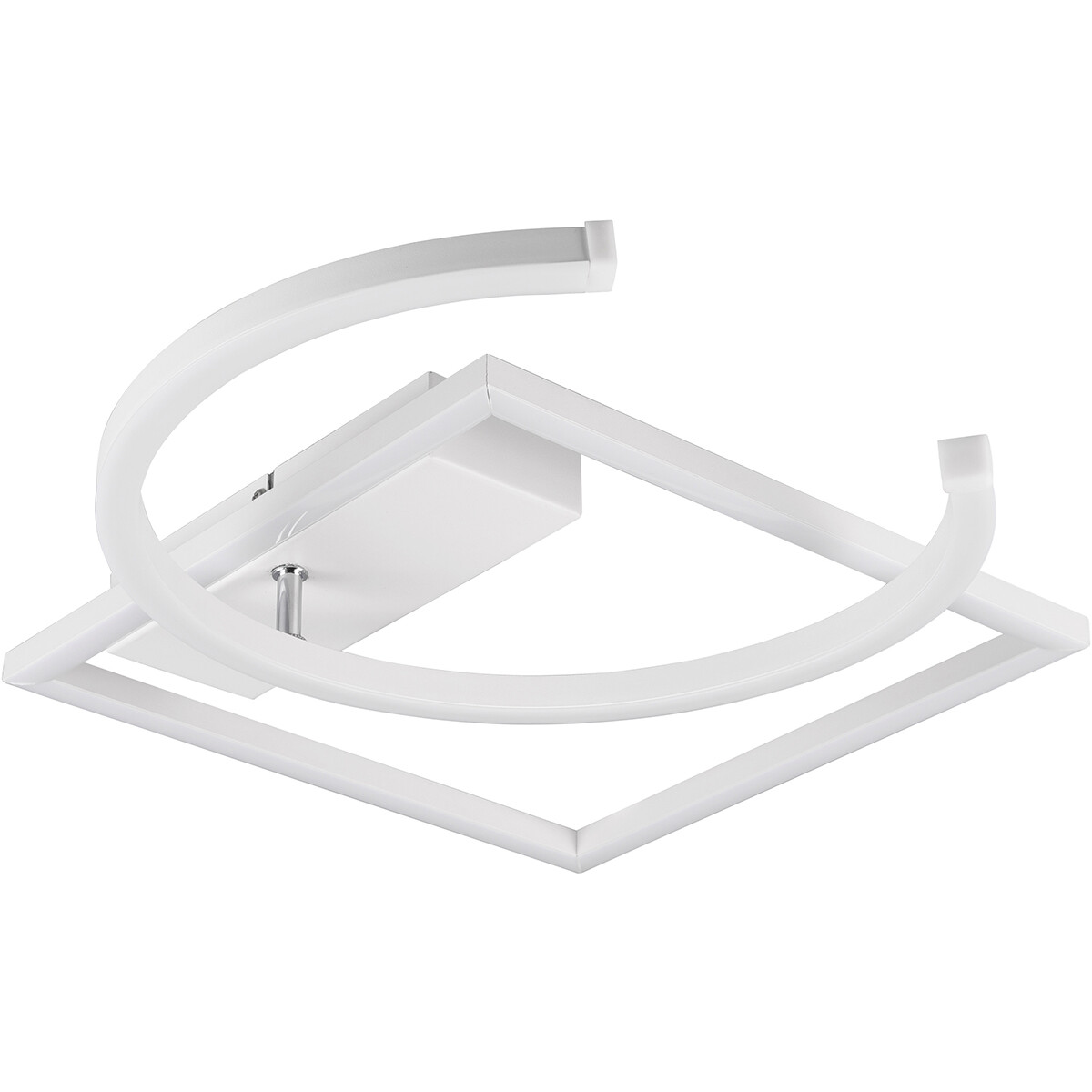 Plafonnier LED - Éclairage de Plafond - Trion Pivacci - 23.5W - Blanc Neutre 4000K - Dimmable - Carré - Mat Blanc - Aluminium