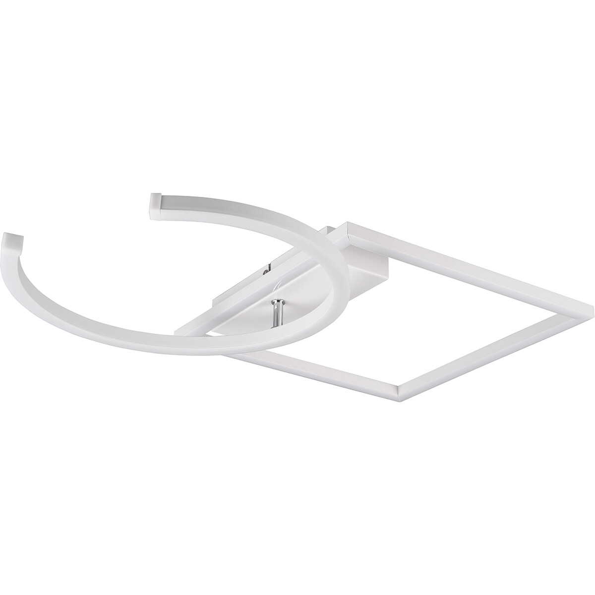 Plafonnier LED - Éclairage de Plafond - Trion Pivacci - 23.5W - Blanc Neutre 4000K - Dimmable - Carré - Mat Blanc - Aluminium