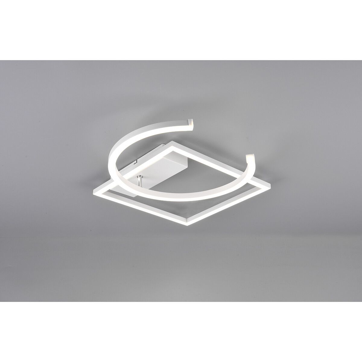 Plafonnier LED - Éclairage de Plafond - Trion Pivacci - 23.5W - Blanc Neutre 4000K - Dimmable - Carré - Mat Blanc - Aluminium