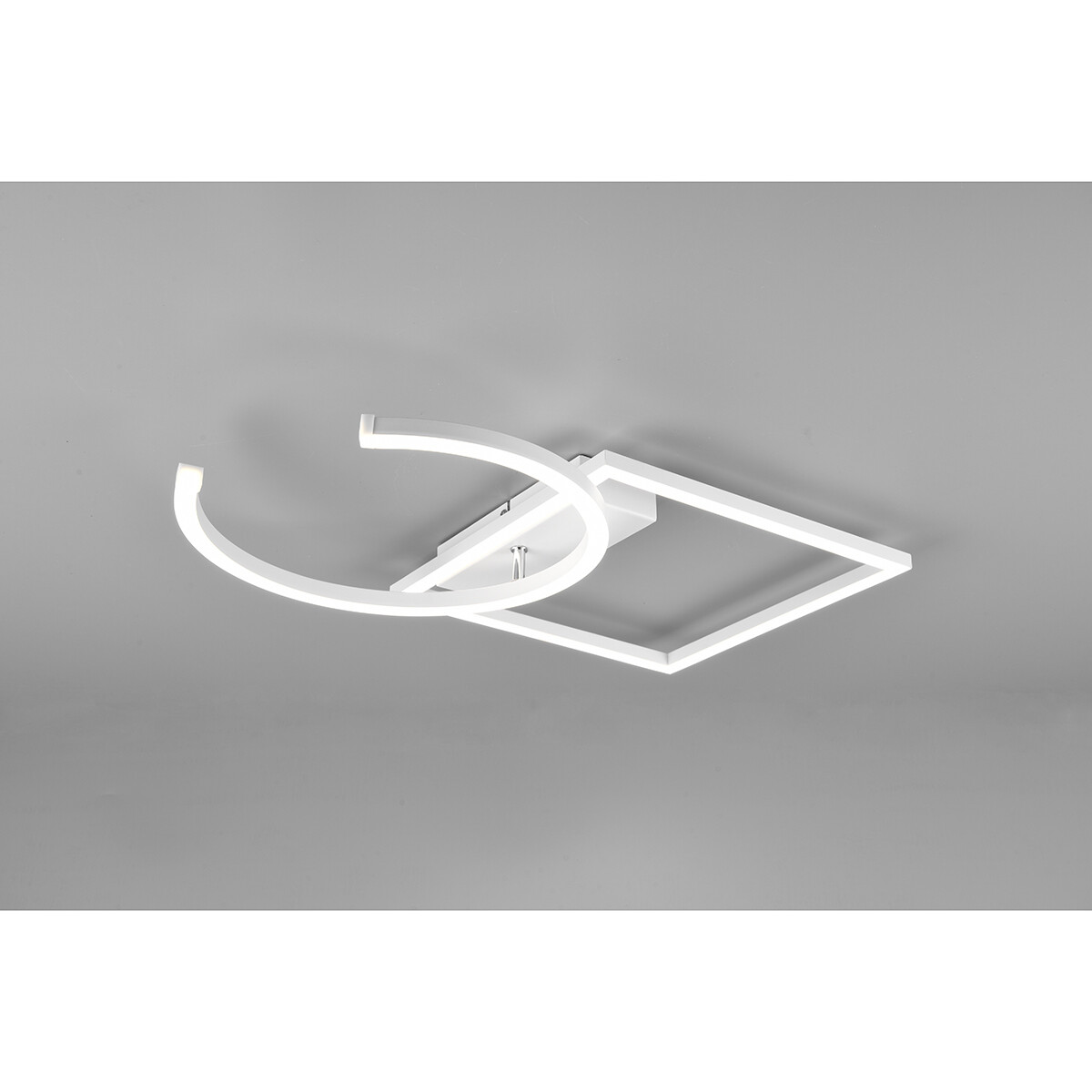 Plafonnier LED - Éclairage de Plafond - Trion Pivacci - 23.5W - Blanc Neutre 4000K - Dimmable - Carré - Mat Blanc - Aluminium