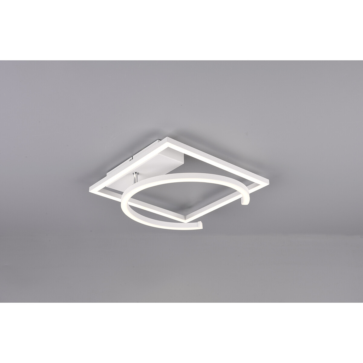 Plafonnier LED - Éclairage de Plafond - Trion Pivacci - 23.5W - Blanc Neutre 4000K - Dimmable - Carré - Mat Blanc - Aluminium