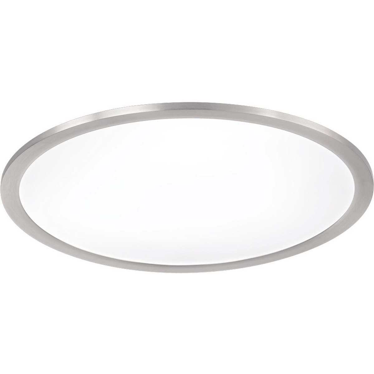 Plafonnier LED - Éclairage de Plafond - Trion Povino - 26W - Blanc Chaud 3000K - Dimmable - Rond - Mat Nickel - Aluminium