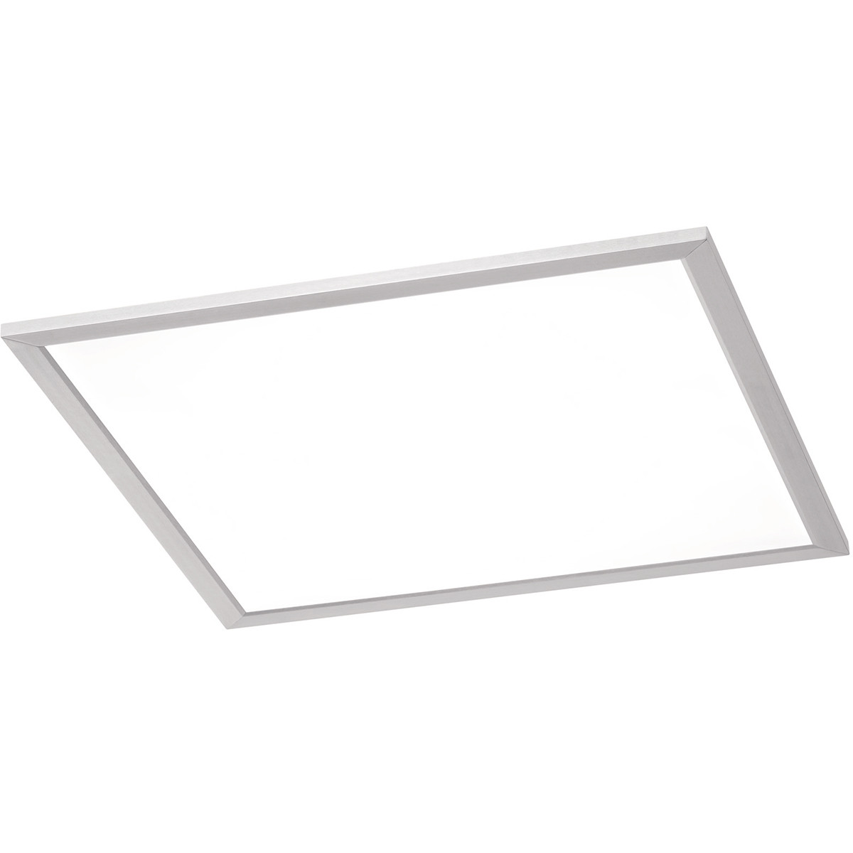 Plafonnier LED - Éclairage de Plafond - Trion Povino - 26W - Blanc Chaud 3000K - Dimmable - Carré - Mat Nickel - Aluminium