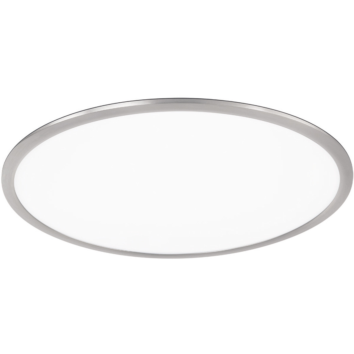 Plafonnier LED - Éclairage de Plafond - Trion Povino - 31W - Blanc Chaud 3000K - Dimmable - Rond - Mat Nickel - Aluminium