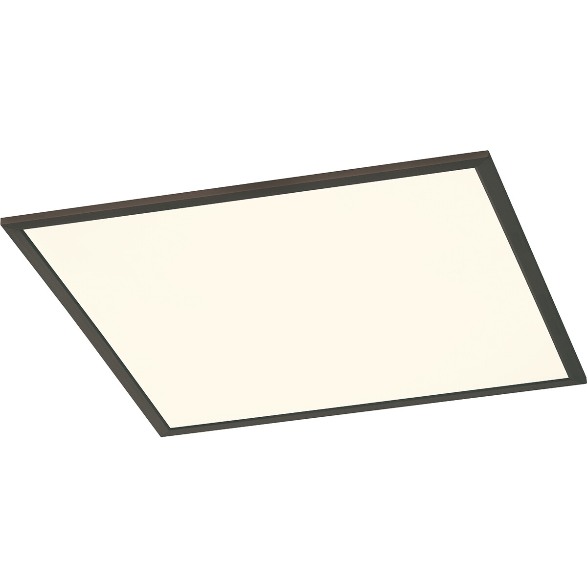 Plafonnier LED - Éclairage de Plafond - Trion Povino - 31W - Blanc Chaud 3000K - Dimmable - Carré - Mat Noir - Aluminium