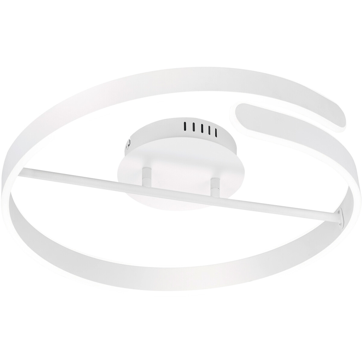 Plafonnier LED - Éclairage de Plafond - Trion Prigon - 37W - Blanc Neutre 4000K - Dimmable - Rond - Mat Blanc - Aluminium