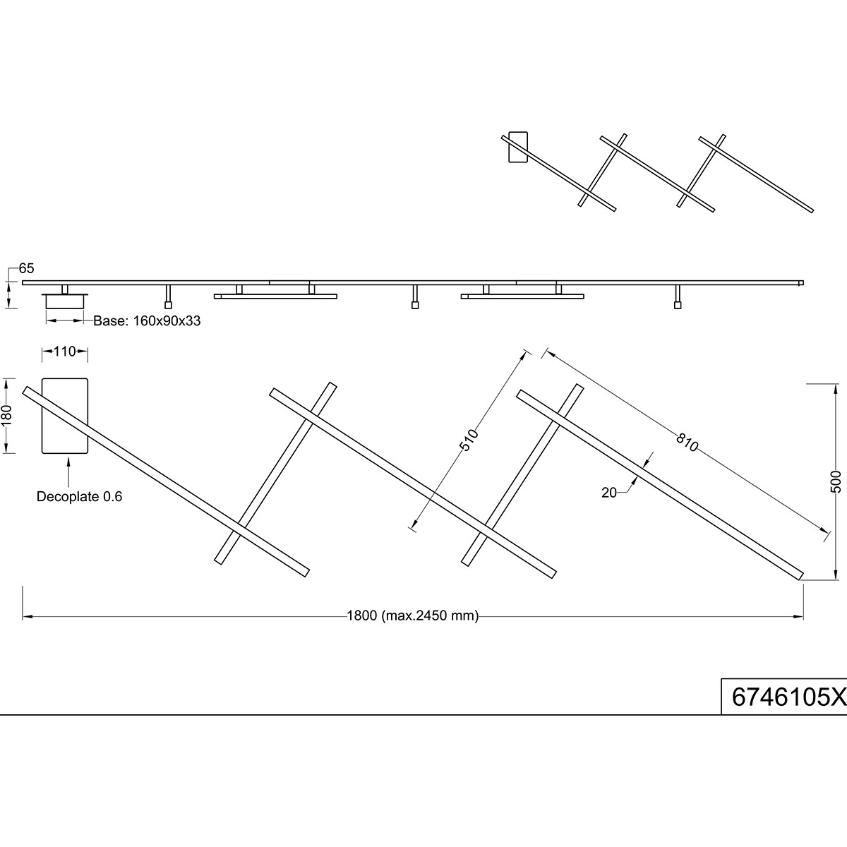 Plafonnier LED - Éclairage de Plafond - Trion Rindi - 25W - Blanc Chaud 3000K - Dimmable - Noir Mat - Métal