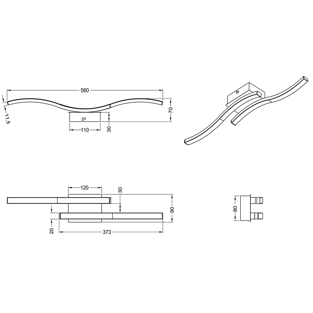 Plafonnier LED - Éclairage de Plafond - Trion Ritonu - 10W - Blanc Neutre 4000K - Rectangle - Mat Blanc - Aluminium