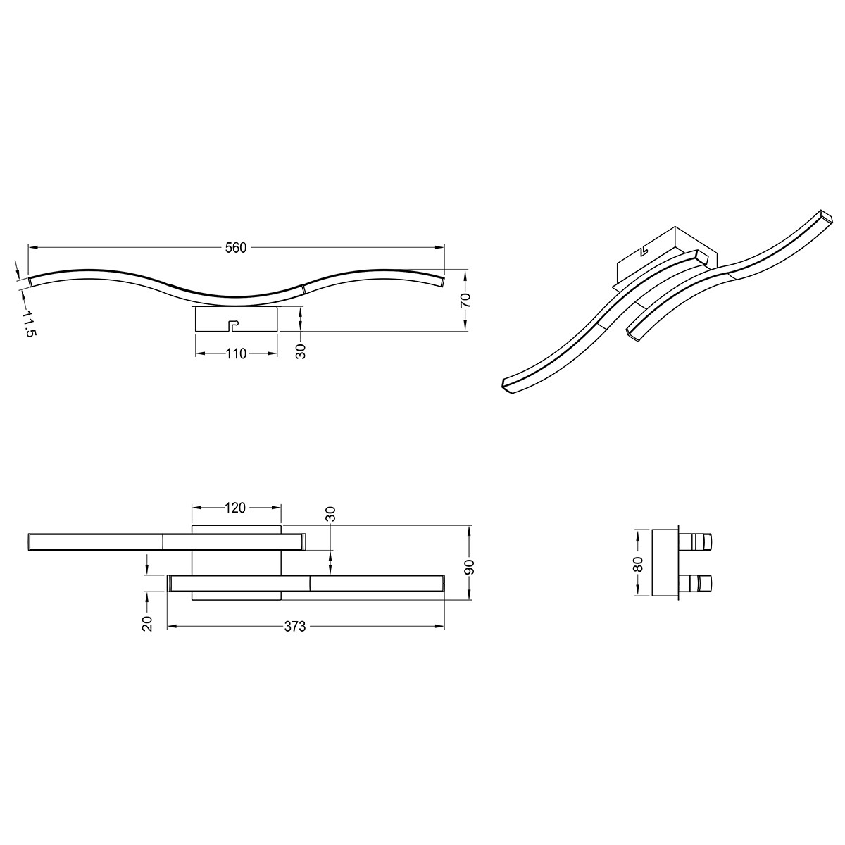 Plafonnier LED - Éclairage de Plafond - Trion Ritonu - 10W - Blanc Chaud 3000K - Rectangle - Mat Nickel - Aluminium