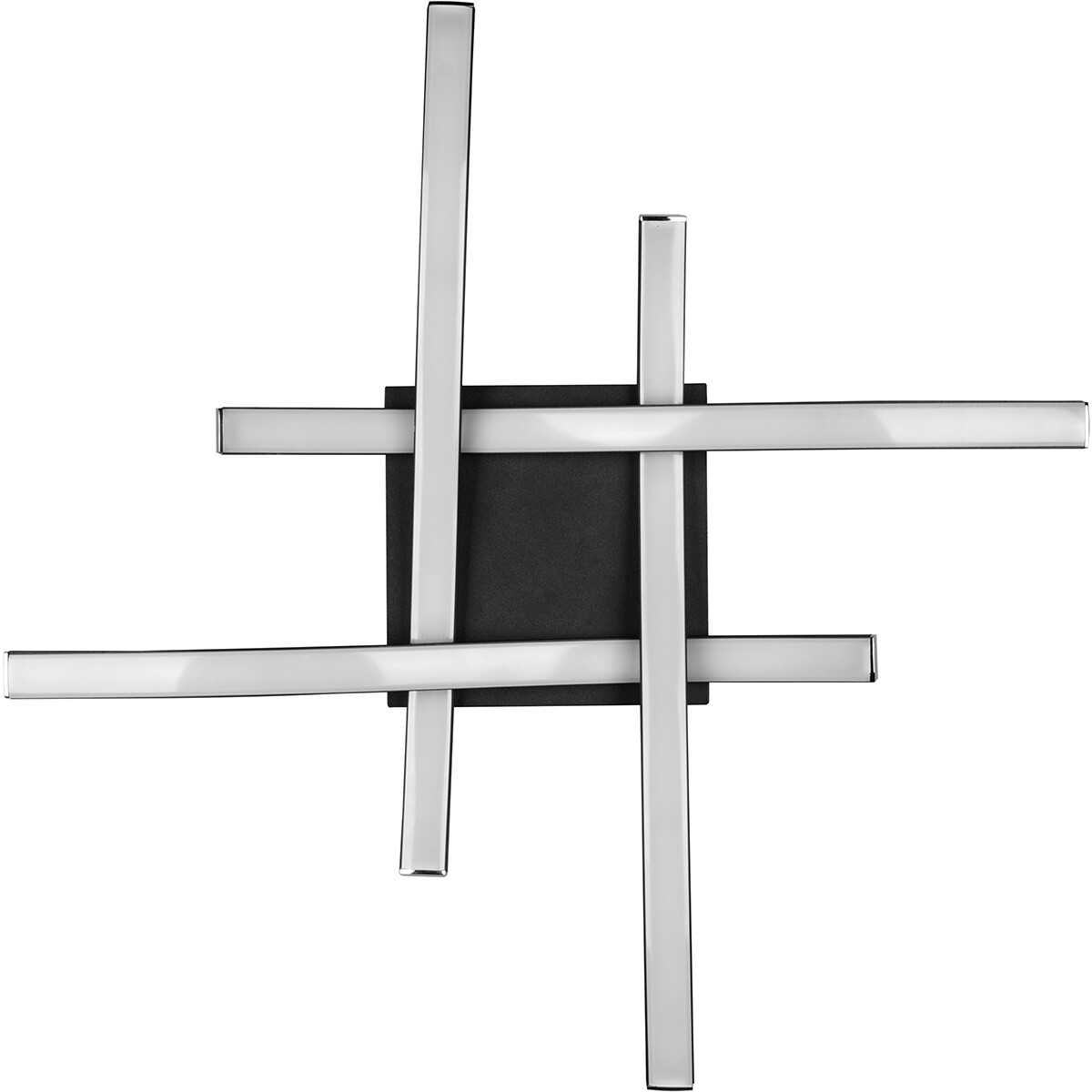 Plafonnier LED - Éclairage de Plafond - Trion Ritonu - 20W - Blanc Neutre 4000K - Dimmable - Carré - Mat Noir - Aluminium