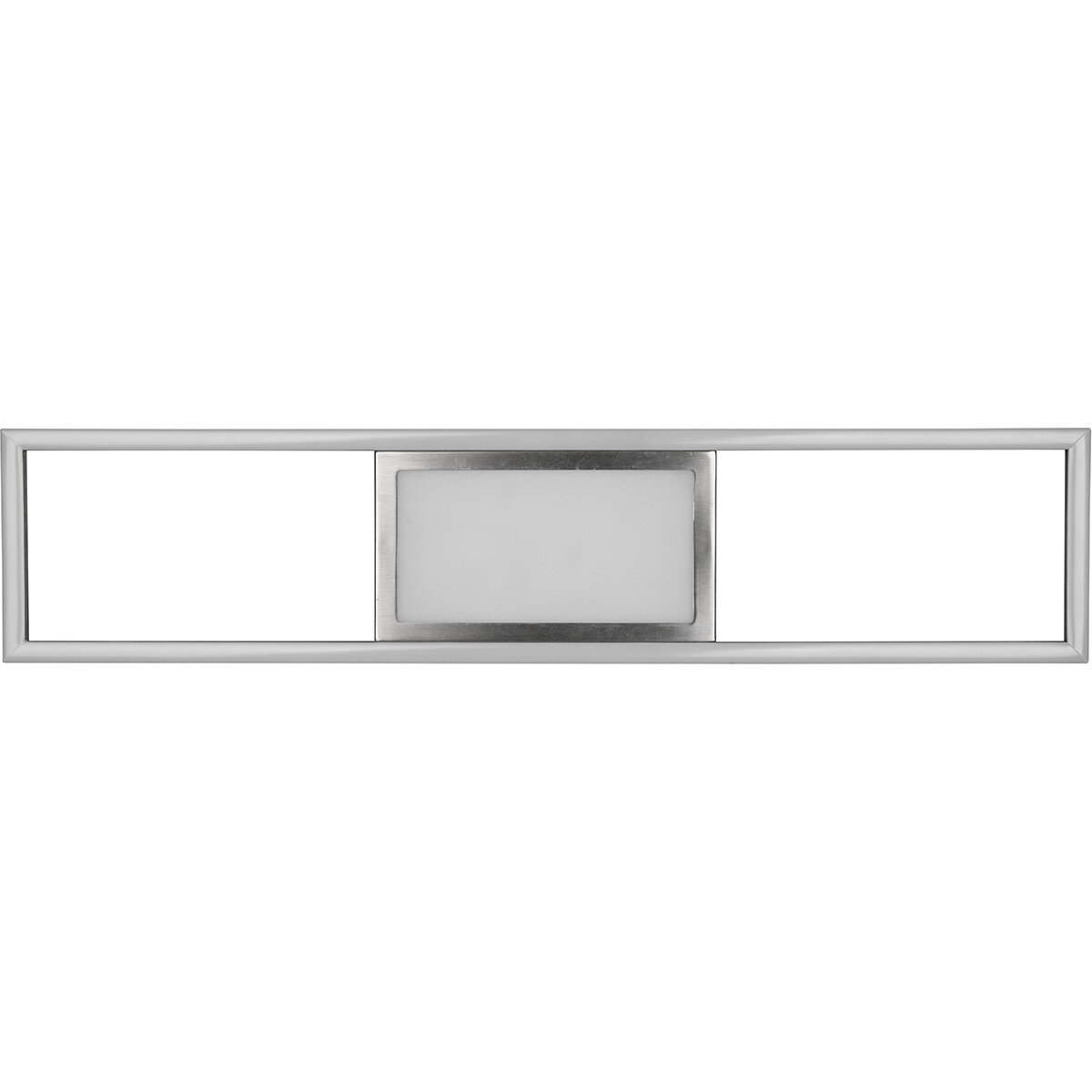 Plafonnier LED - Éclairage de Plafond - Trion Riyaz - 22W - Couleur de lumière ajustable - Télécommande - Dimmable - Rectangle - Mat Nickel - Aluminium