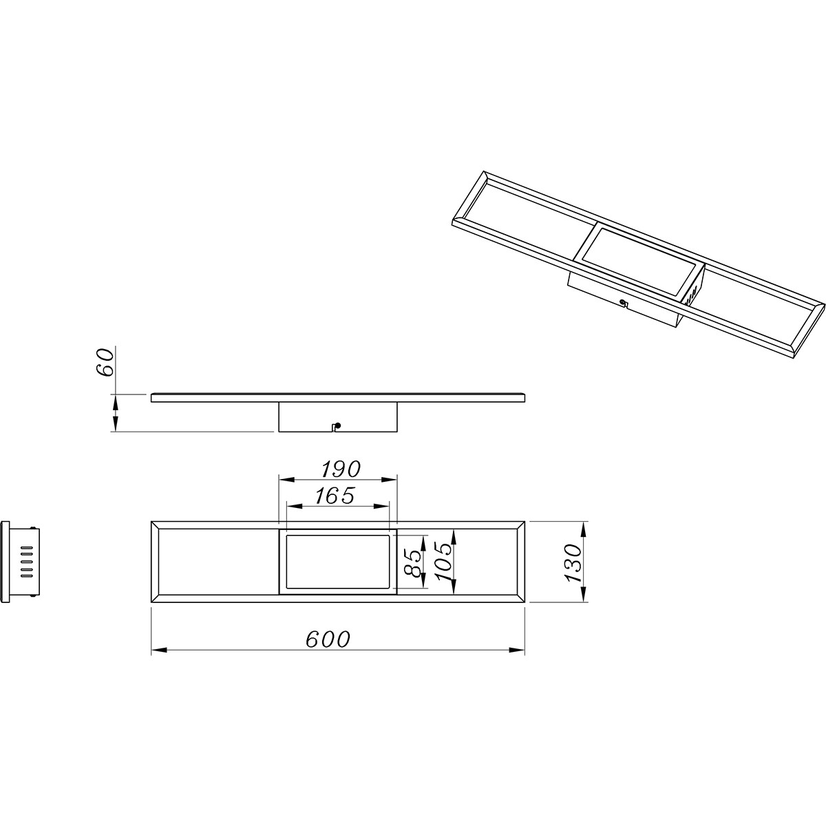 Plafonnier LED - Éclairage de Plafond - Trion Riyaz - 22W - Couleur de lumière ajustable - Télécommande - Dimmable - Rectangle - Mat Nickel - Aluminium