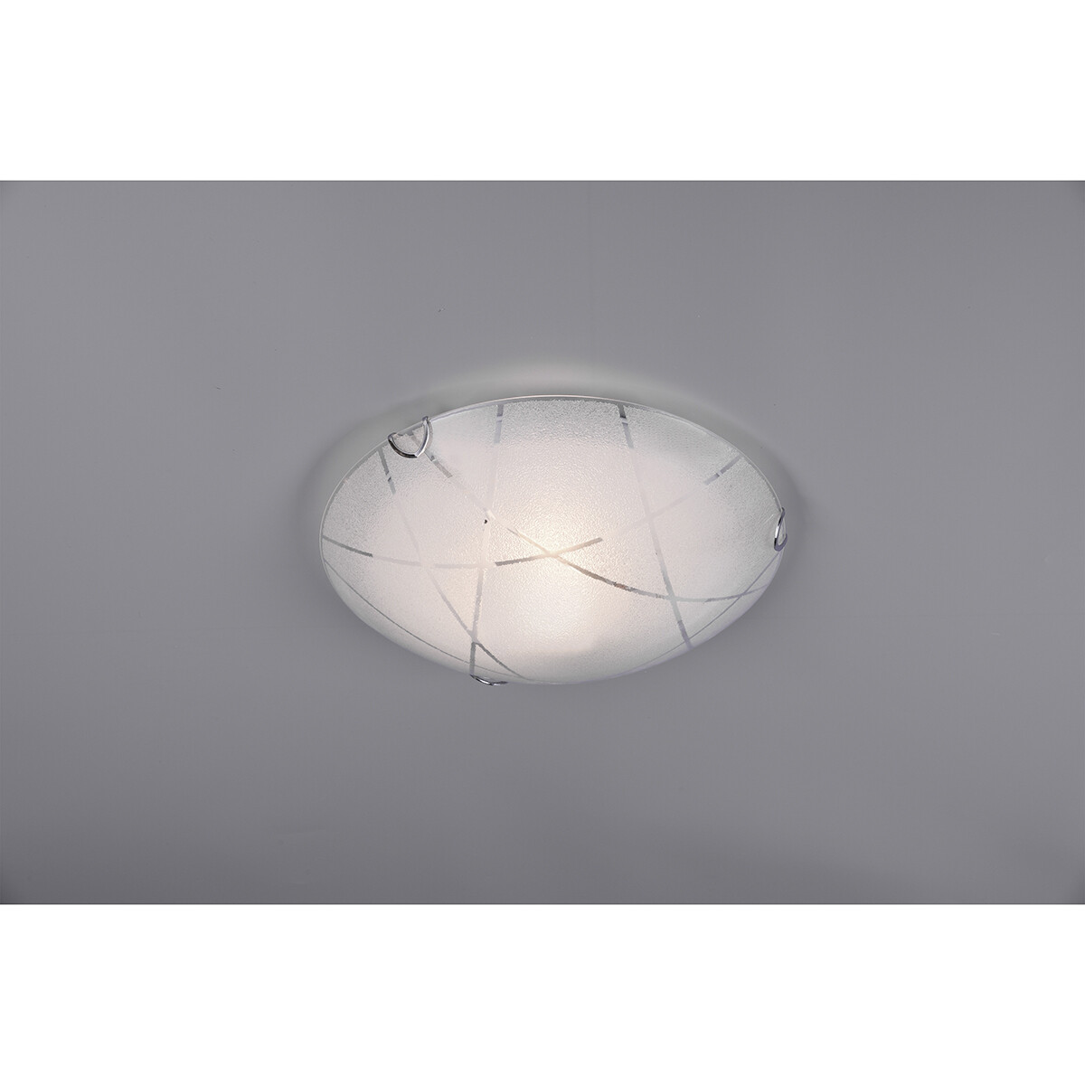 Plafonnier LED - Éclairage de Plafond - Trion Sandra - Douille E27 - 1-lumière - Rond - Mat Blanc - Verre