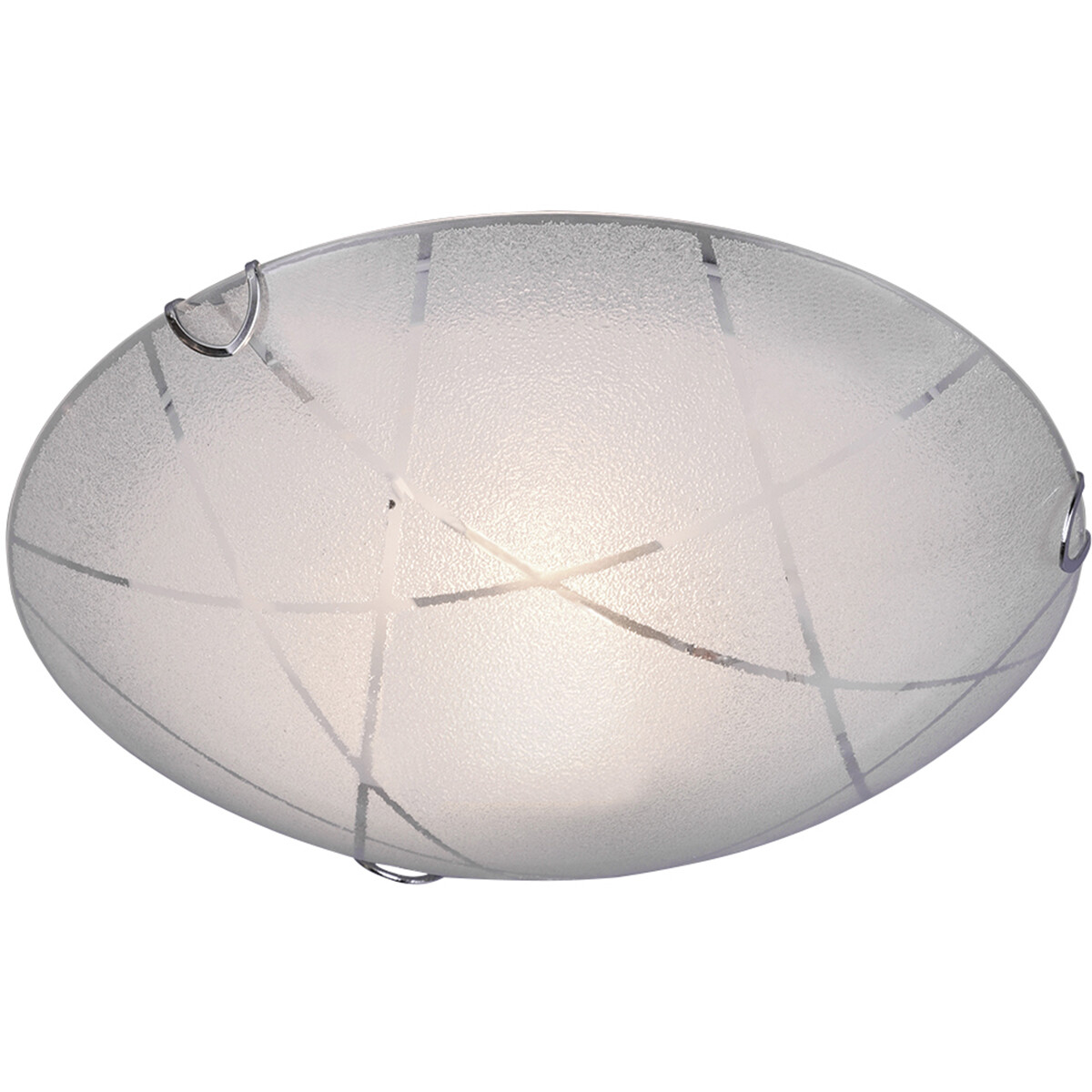 Plafonnier LED - Éclairage de Plafond - Trion Sandra - Douille E27 - 1-lumière - Rond - Mat Blanc - Verre