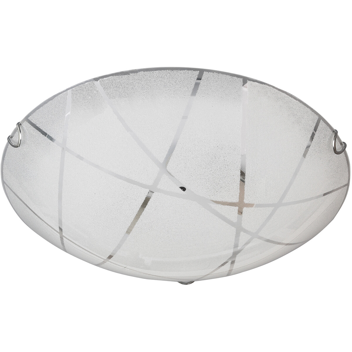 Plafonnier LED - Éclairage de Plafond - Trion Sandra - Douille E27 - 2-lumières - Rond - Mat Blanc - Verre