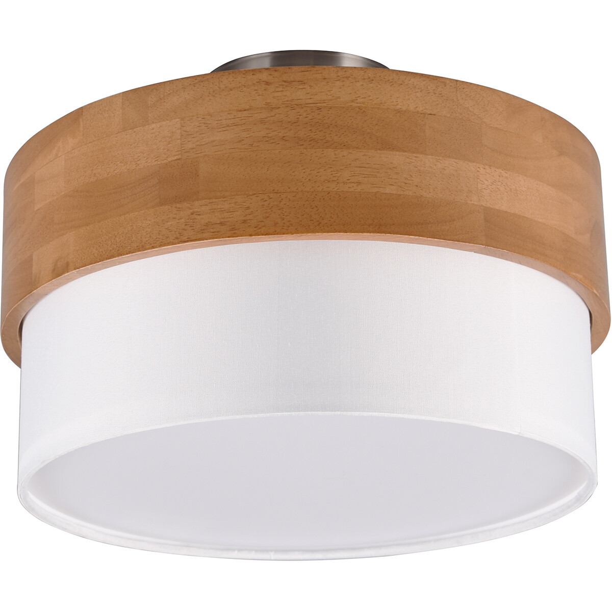 Plafonnier LED - Éclairage de Plafond - Trion Sella - Douille E14 - 2-lumières - Rond - Mat Nickel/Blanc - Aluminium