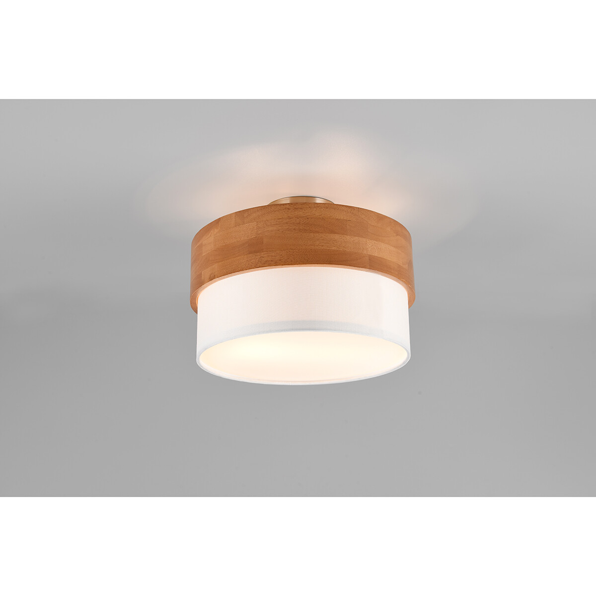 Plafonnier LED - Éclairage de Plafond - Trion Sella - Douille E14 - 2-lumières - Rond - Mat Nickel/Blanc - Aluminium