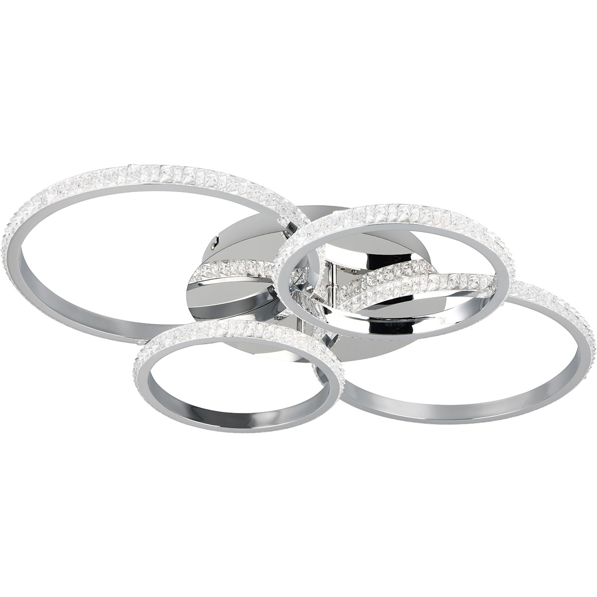 LED Plafonnier - Éclairage de Plafond - Trion Serai - 27W - Blanc Naturel 4000K - Gradable - Rond - Chrome - Métal