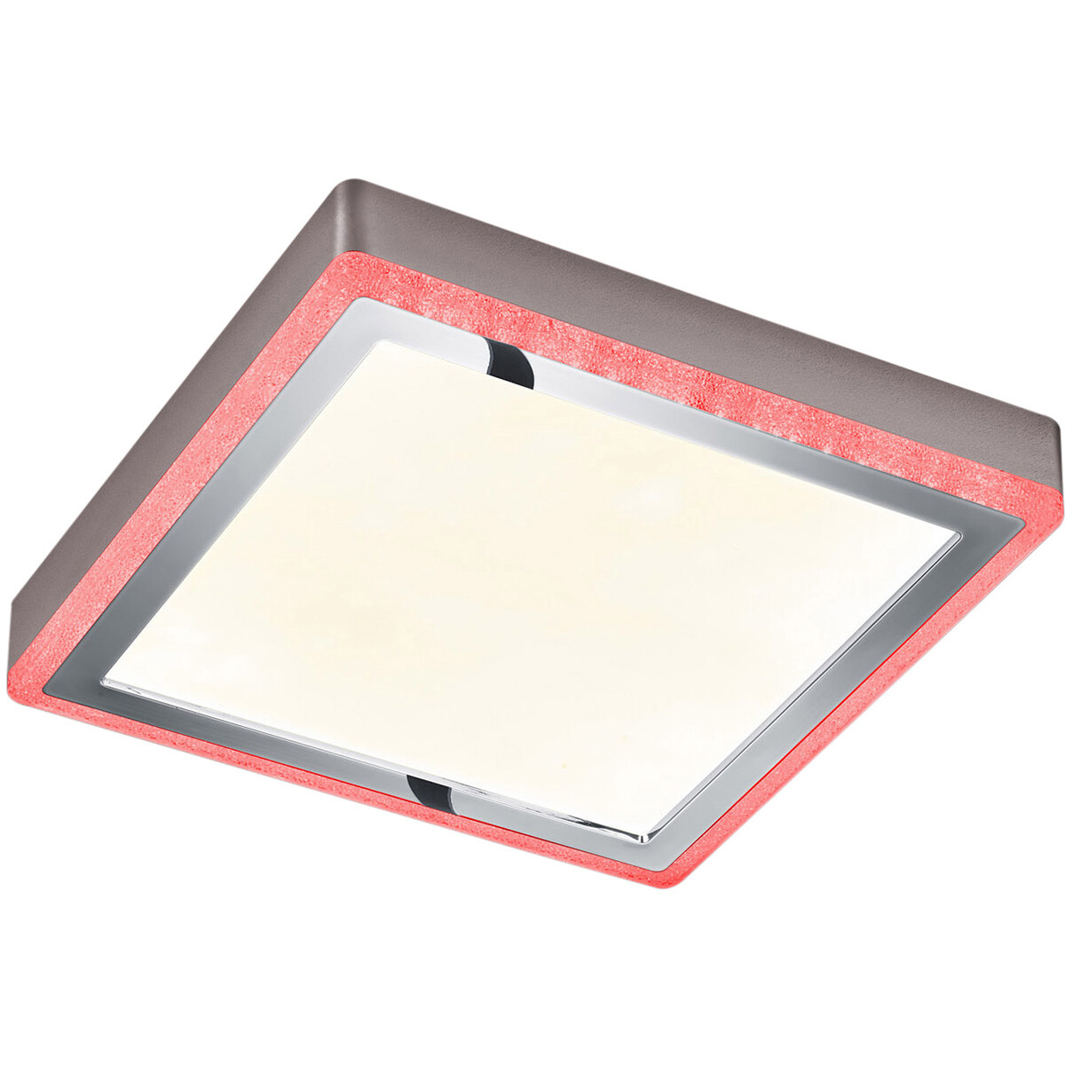 Plafonnier LED - Éclairage de Plafond - Trion Slodan - 20W - Couleur de lumière ajustable - Télécommande - Dimmable - Carré - Mat Blanc - Plastique