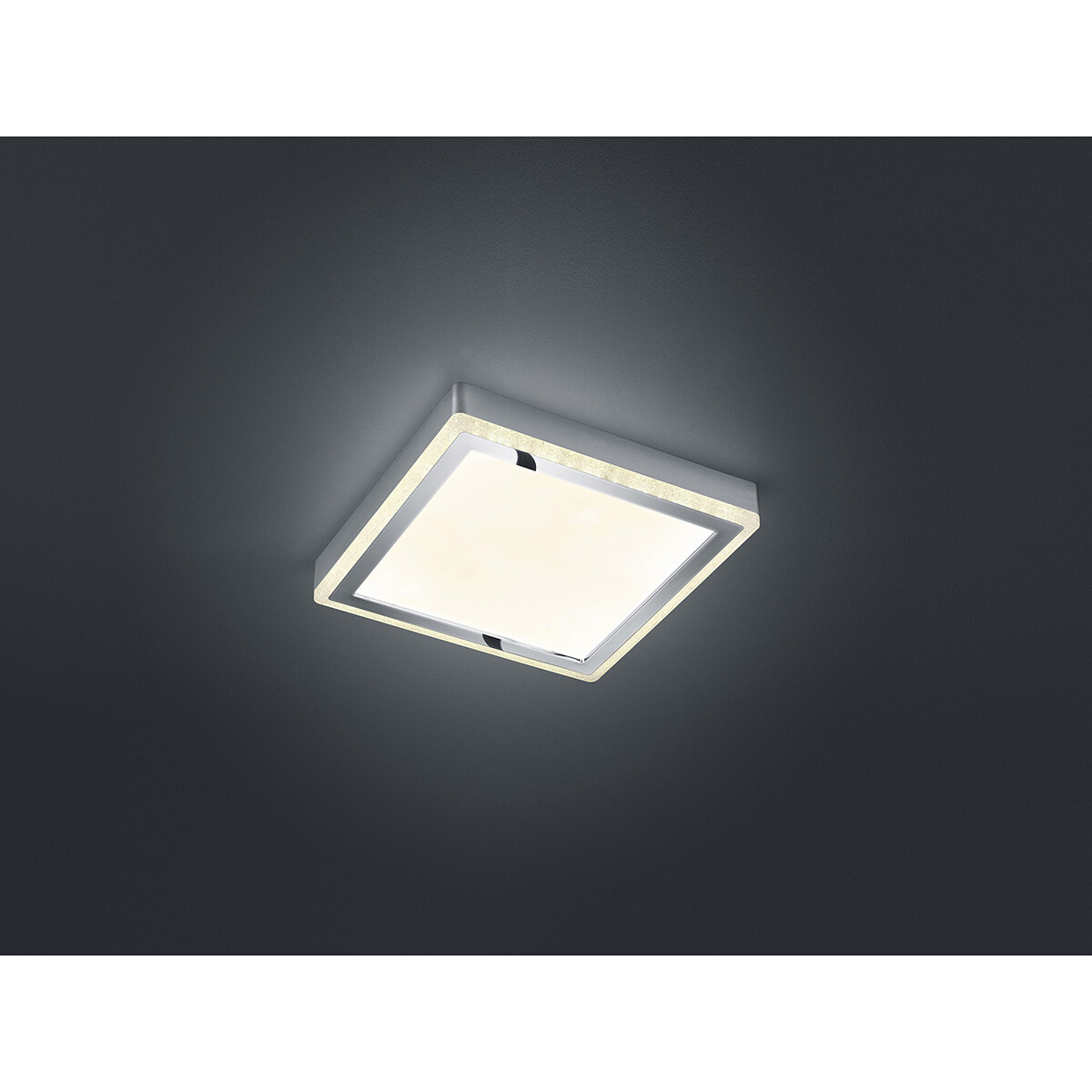 Plafonnier LED - Éclairage de Plafond - Trion Slodan - 20W - Couleur de lumière ajustable - Télécommande - Dimmable - Carré - Mat Blanc - Plastique