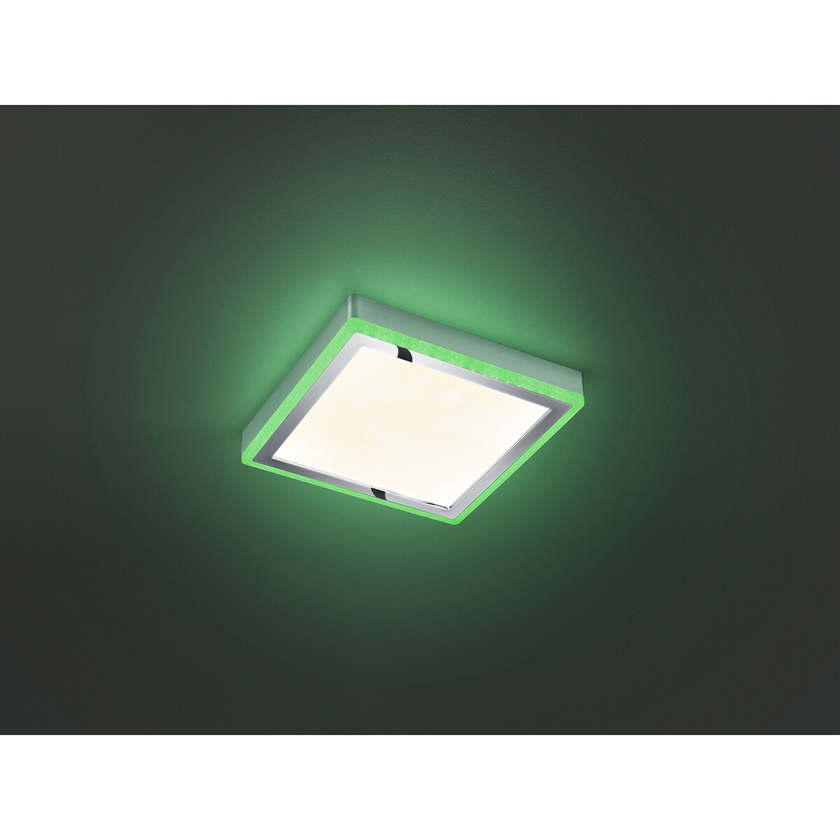 Plafonnier LED - Éclairage de Plafond - Trion Slodan - 20W - Couleur de lumière ajustable - Télécommande - Dimmable - Carré - Mat Blanc - Plastique