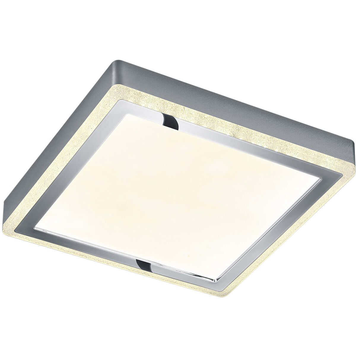 Plafonnier LED - Éclairage de Plafond - Trion Slodan - 20W - Couleur de lumière ajustable - Télécommande - Dimmable - Carré - Mat Blanc - Plastique