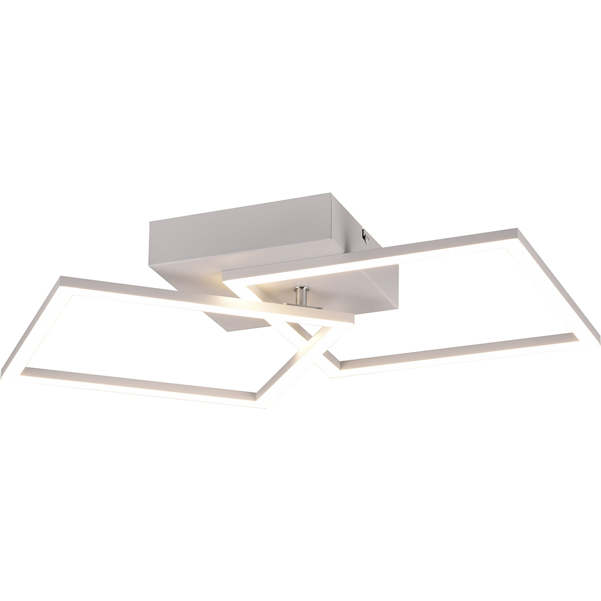 Plafonnier LED - Éclairage de plafond - Trion Square - 20W - Blanc Naturel 4000K - Carré - Blanc Mat - Métal