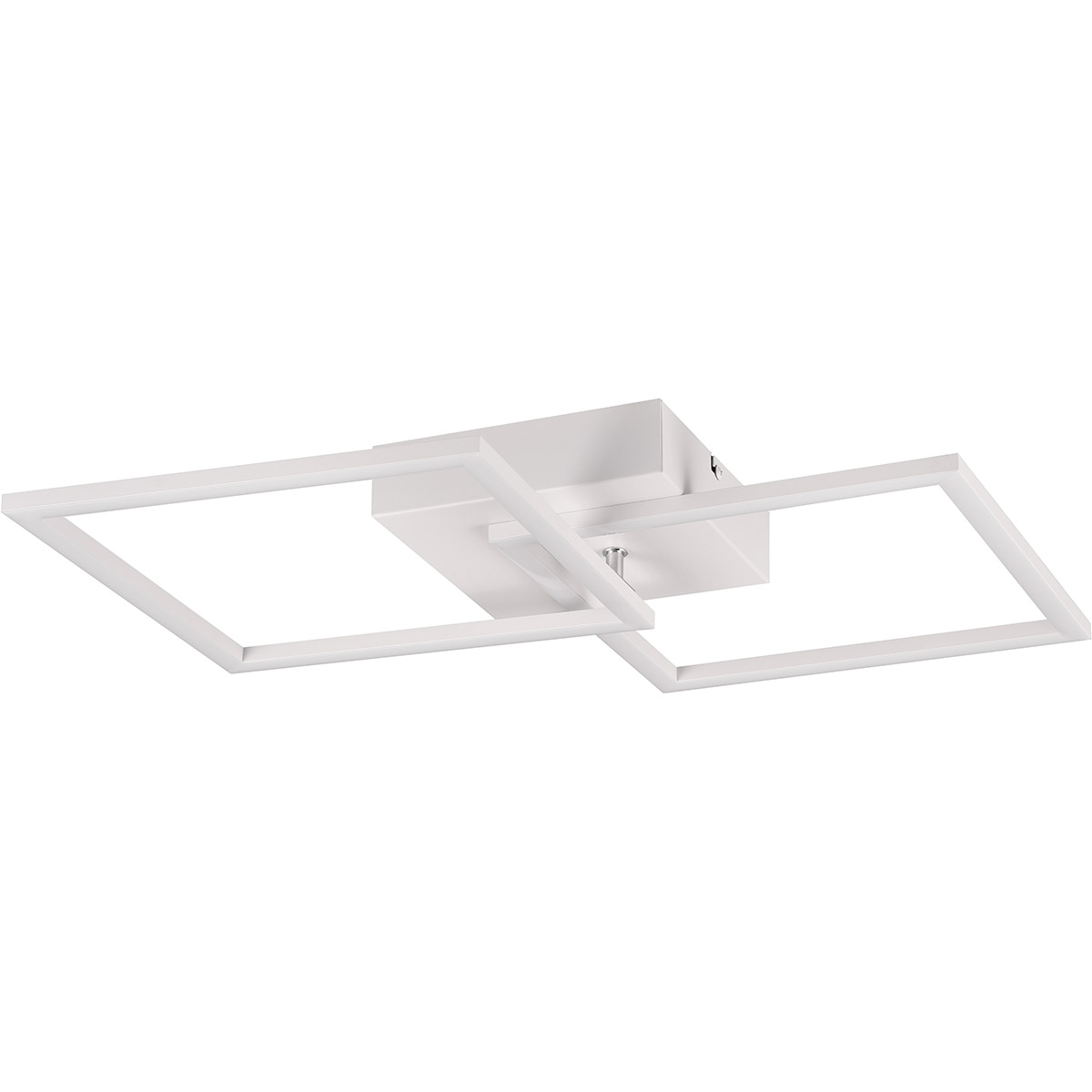 Plafonnier LED - Éclairage de plafond - Trion Square - 20W - Blanc Naturel 4000K - Carré - Blanc Mat - Métal