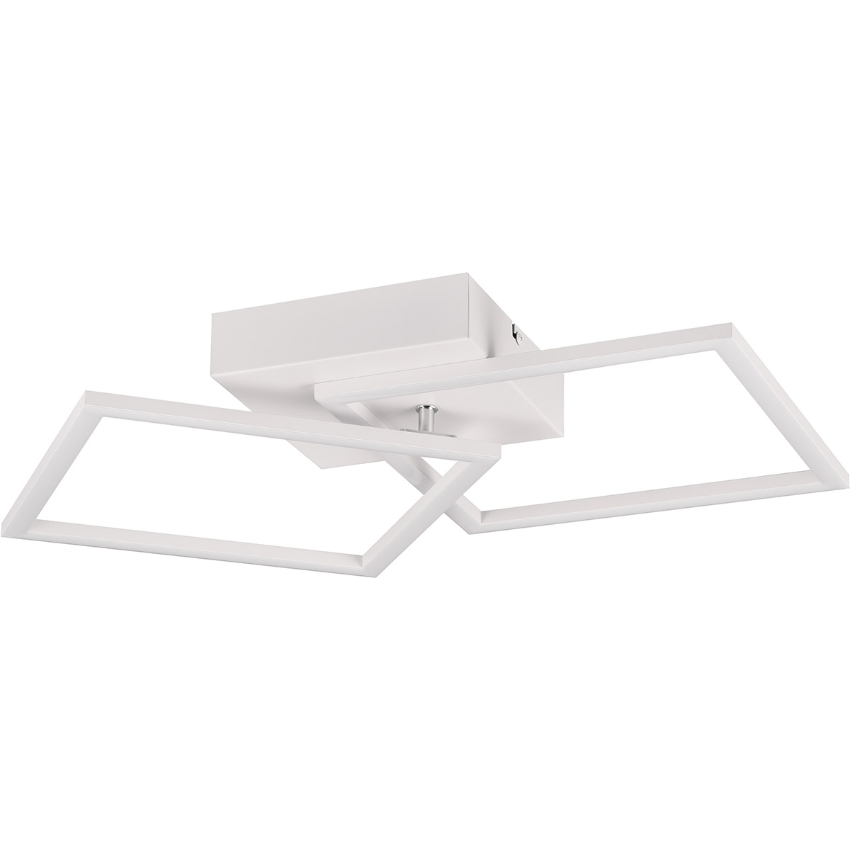 Plafonnier LED - Éclairage de plafond - Trion Square - 20W - Blanc Naturel 4000K - Carré - Blanc Mat - Métal