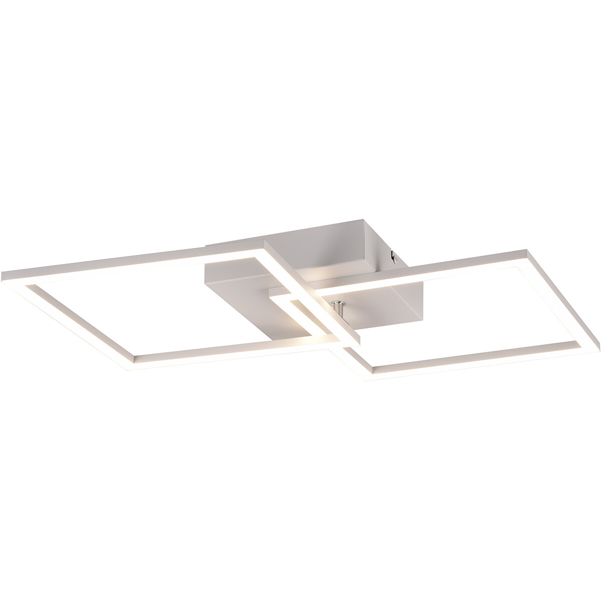 Plafonnier LED - Éclairage de plafond - Trion Square - 20W - Blanc Naturel 4000K - Carré - Blanc Mat - Métal