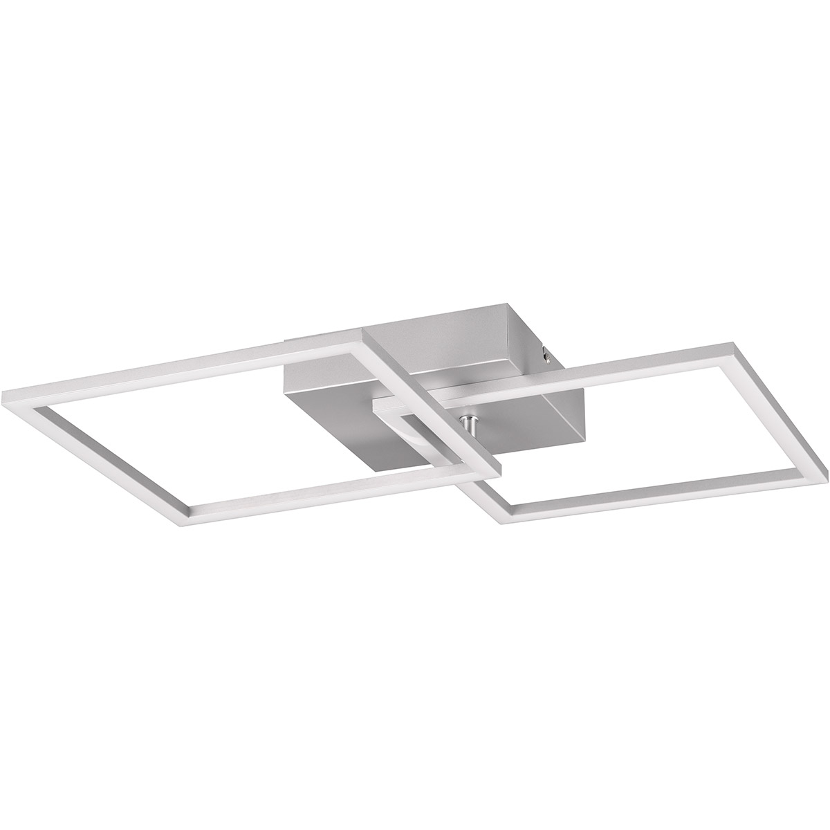 Plafonnier LED - Éclairage de plafond - Trion Square - 20W - Blanc Chaud 3000K - Carré - Titane - Métal