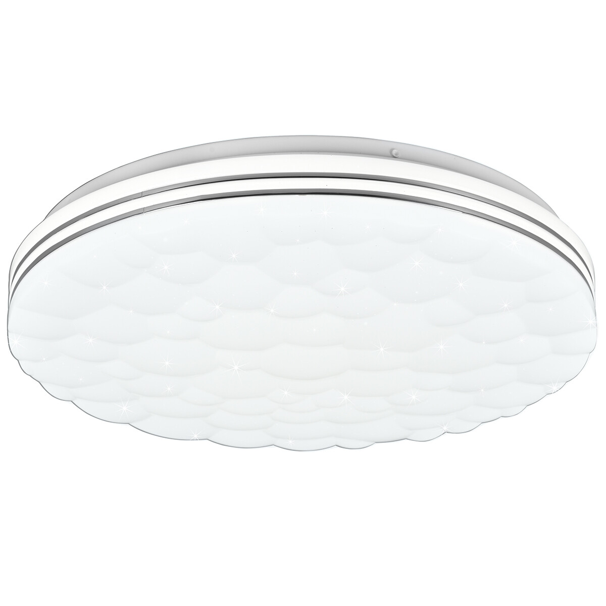 Plafonnier LED - Éclairage de Plafond - Trion Taco - 22W - Couleur de lumière ajustable - RGB - Télécommande - Dimmable - Lumière Étoile - Rond - Mat Blanc - Plastique