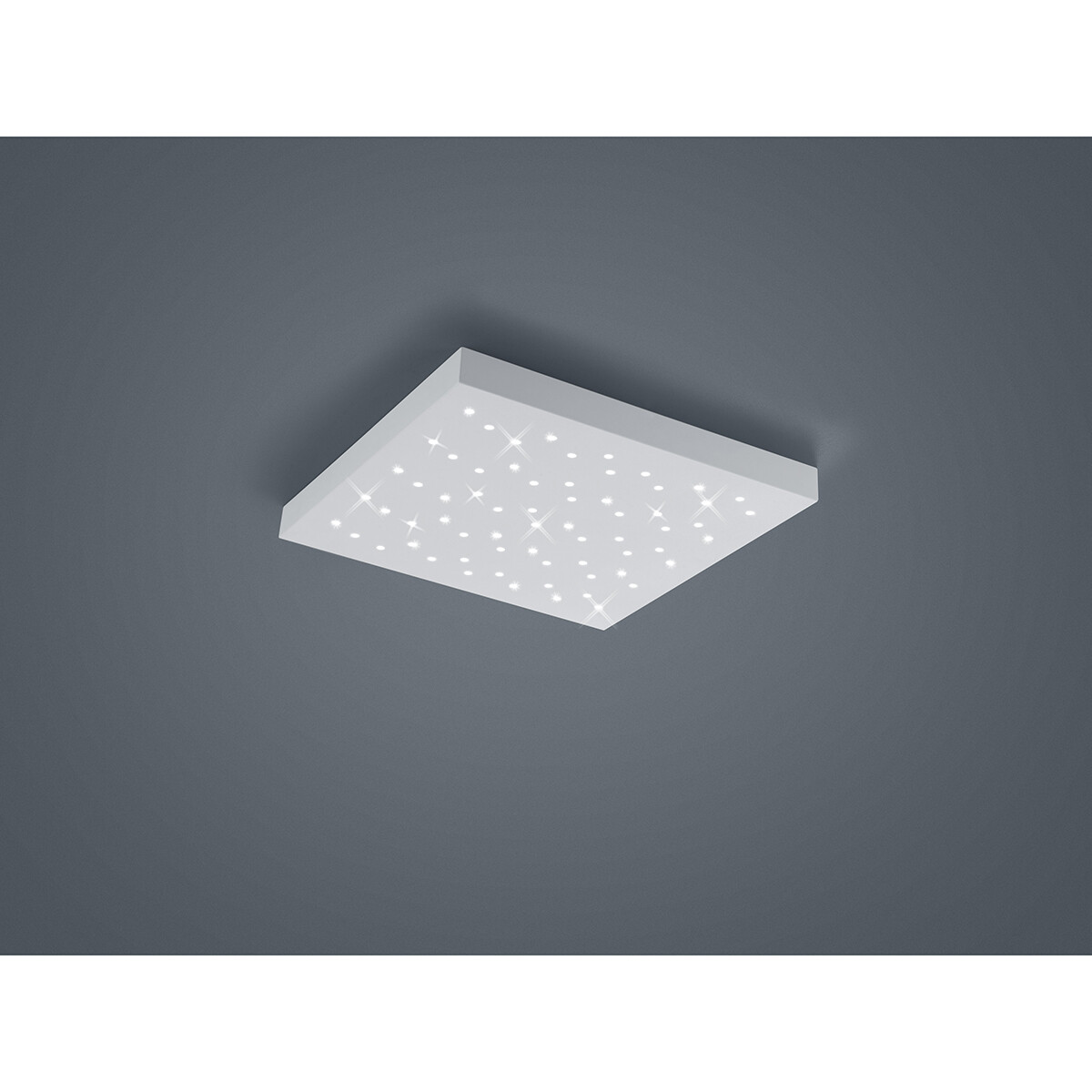 Plafonnier LED - Éclairage de Plafond - Trion Tarza - 22W - Couleur de lumière ajustable - Télécommande - Dimmable - Carré - Mat Blanc - Aluminium