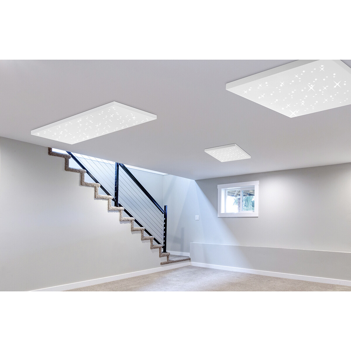 Plafonnier LED - Éclairage de Plafond - Trion Tarza - 22W - Couleur de lumière ajustable - Télécommande - Dimmable - Carré - Mat Blanc - Aluminium