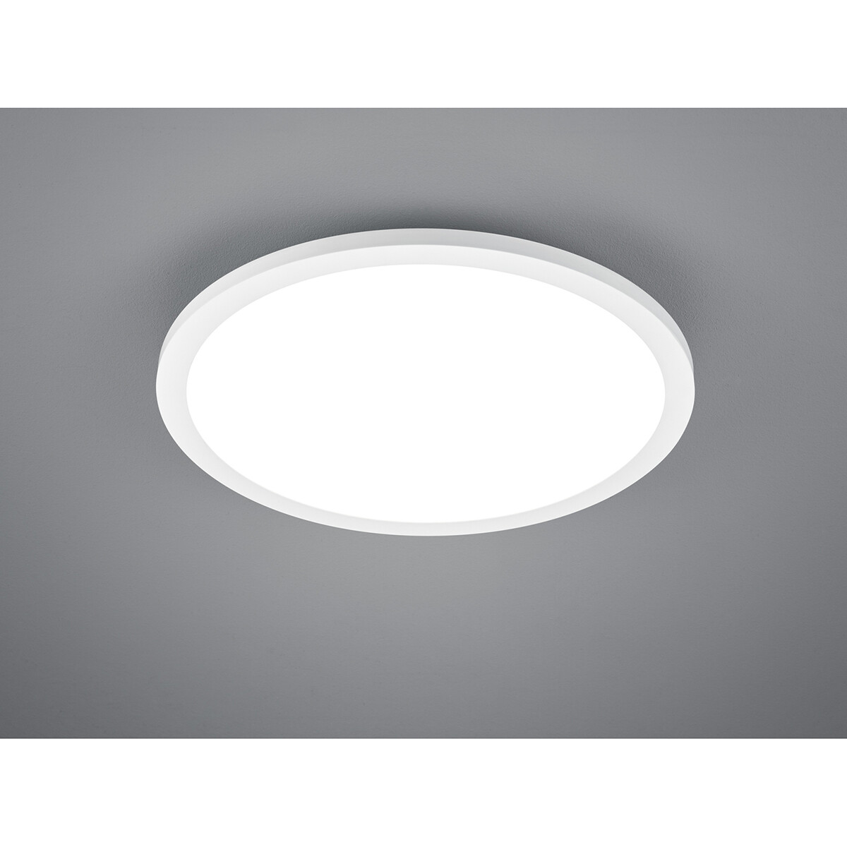 Plafonnier LED - Éclairage de Plafond - Trion Tiberon - 20W - Blanc Neutre 4000K - Rond - Mat Blanc - Plastique