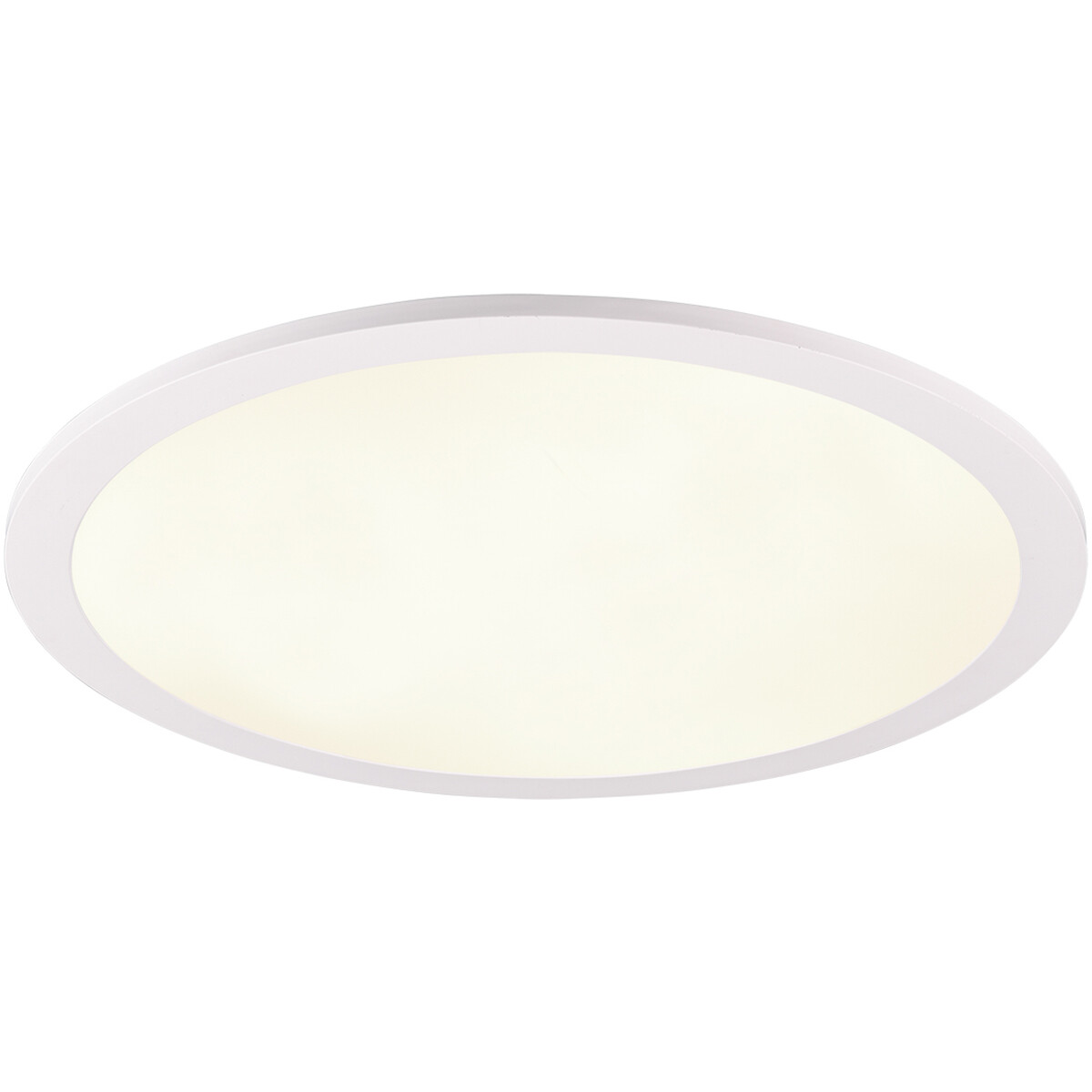 Plafonnier LED - Éclairage de Plafond - Trion Tiberon - 20W - Blanc Neutre 4000K - Rond - Mat Blanc - Plastique