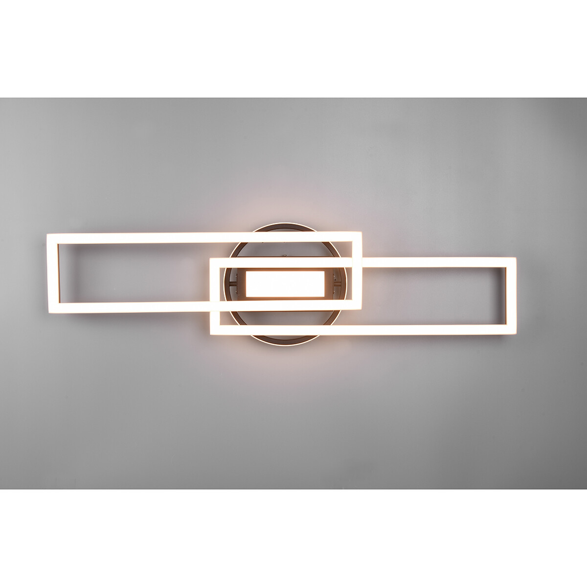 Plafonnier LED - Éclairage de Plafond - Trion Tiger - 30W - Couleur de lumière ajustable - Télécommande - Dimmable - Rectangle - Mat Or - Aluminium