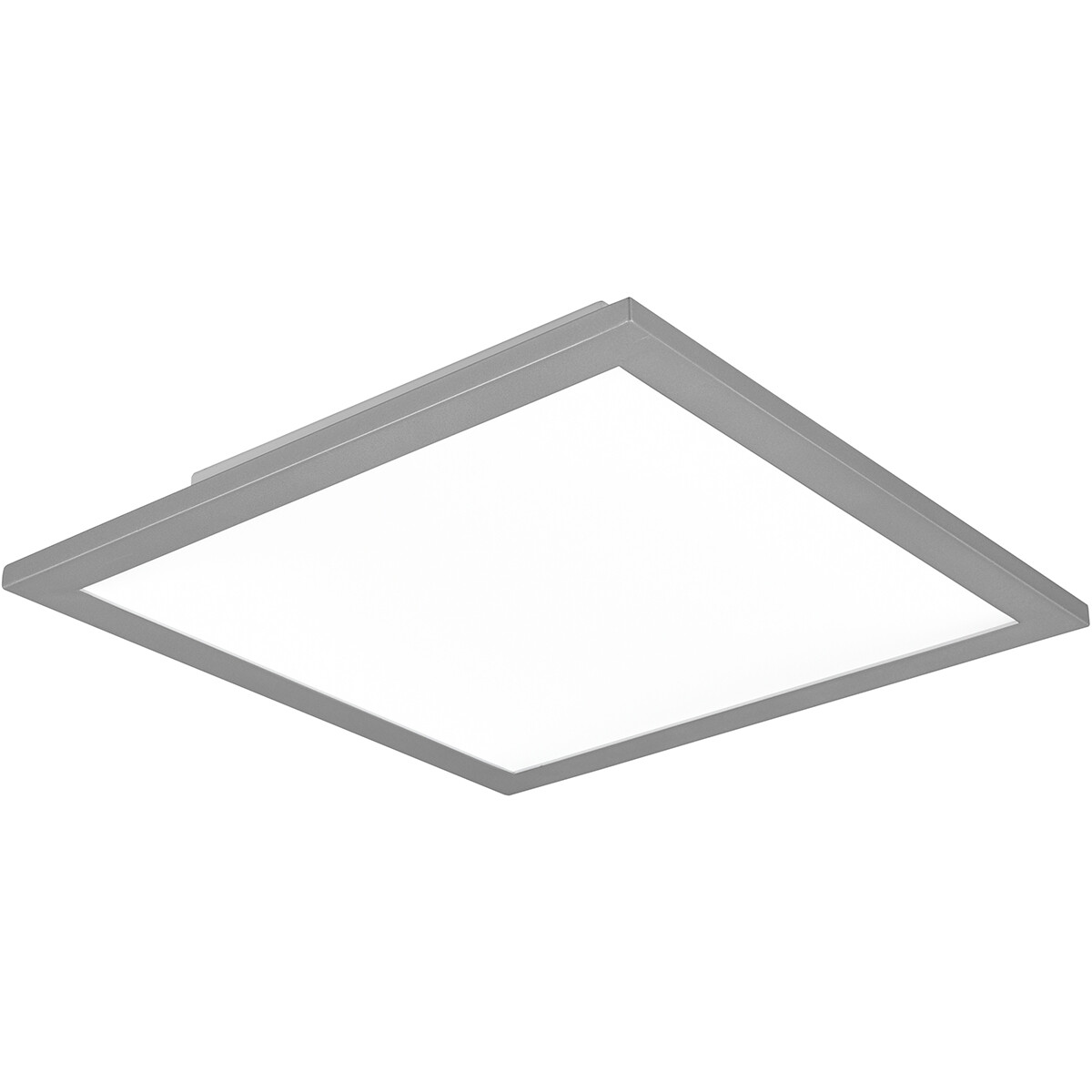 Plafonnier LED - Éclairage de Plafond - Trion Tirus - 14W - Couleur de lumière ajustable - Télécommande - Dimmable - Carré - Mat Titane - Aluminium