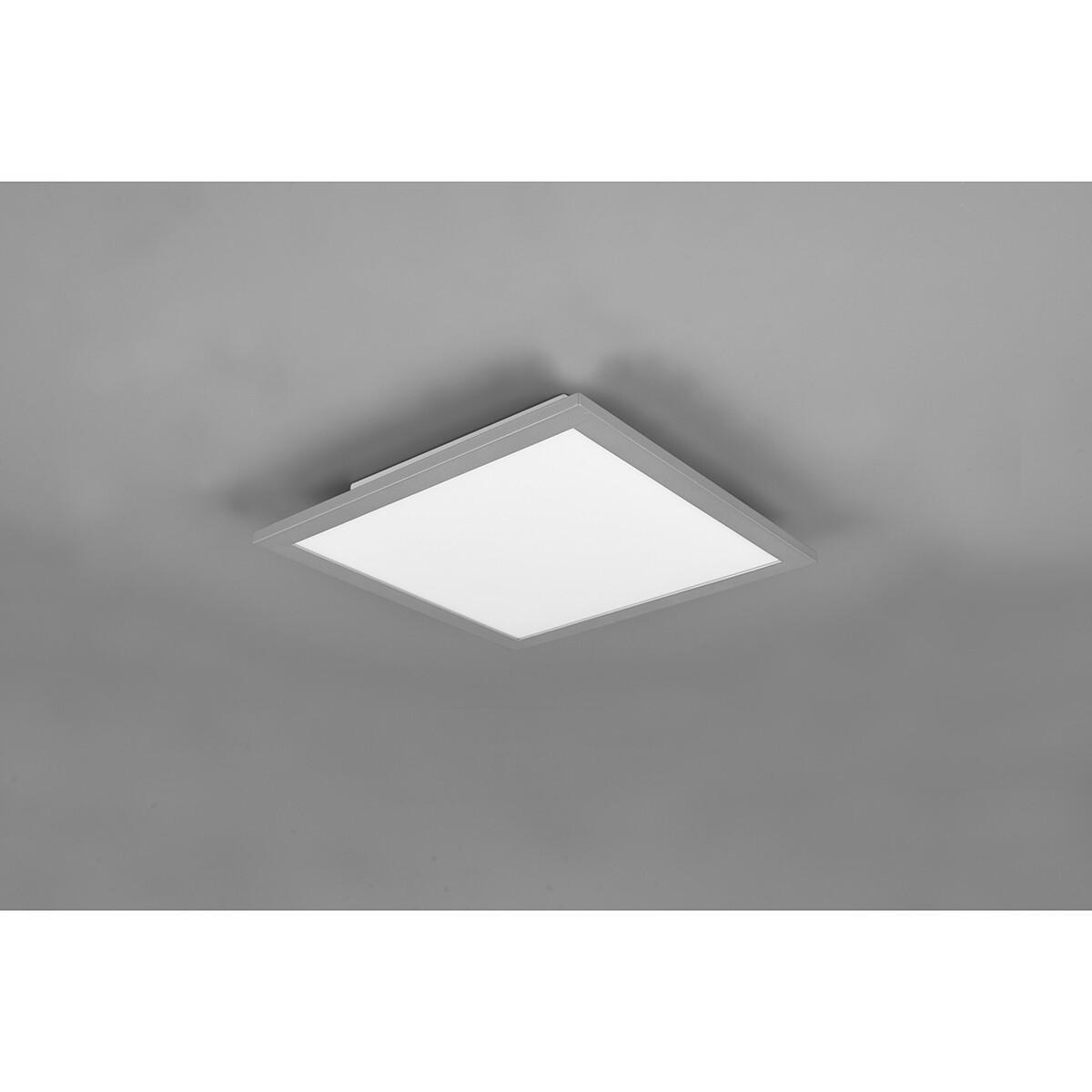 Plafonnier LED - Éclairage de Plafond - Trion Tirus - 14W - Couleur de lumière ajustable - Télécommande - Dimmable - Carré - Mat Titane - Aluminium