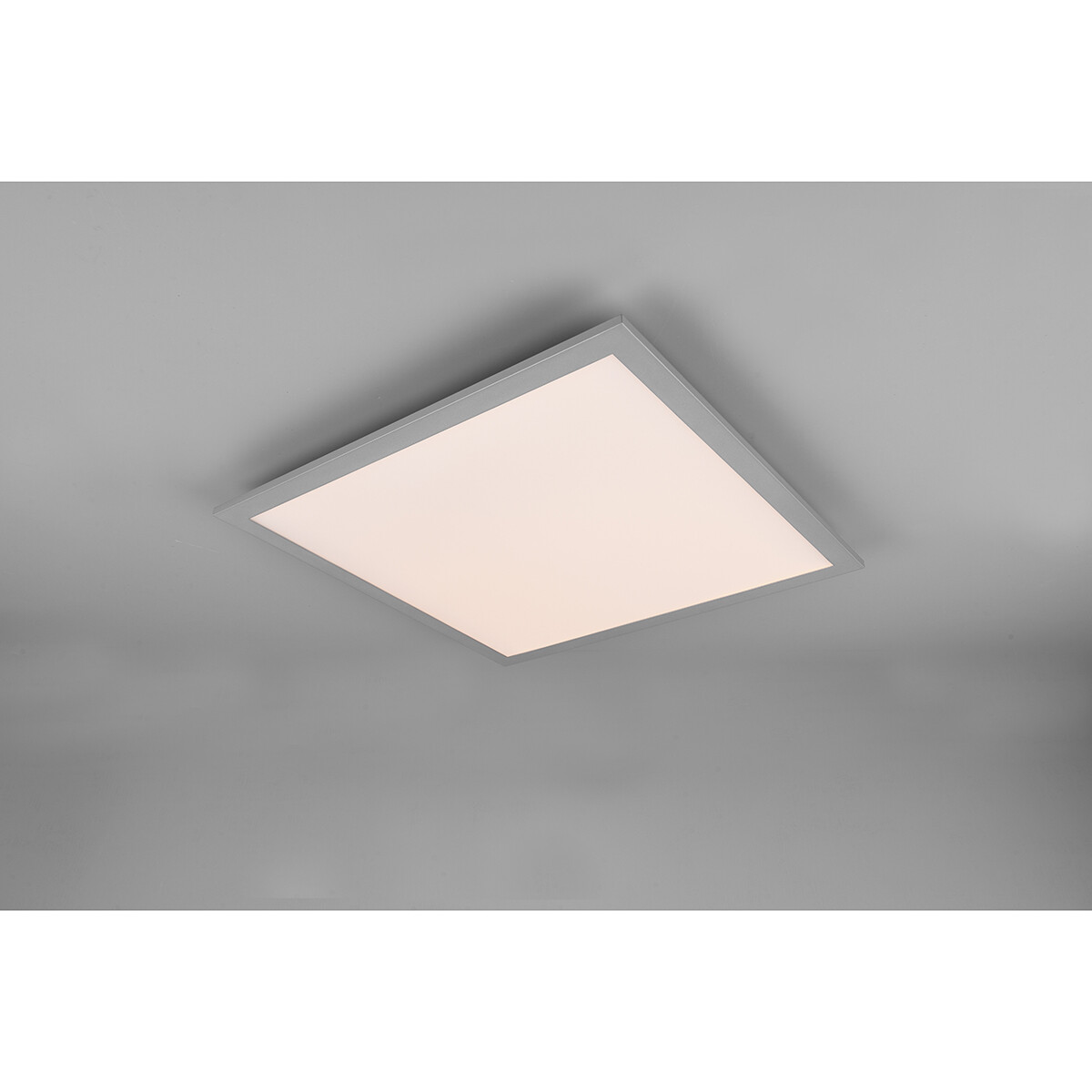 Plafonnier LED - Éclairage de Plafond - Trion Tirus - 18W - Couleur de lumière ajustable - Télécommande - Dimmable - Carré - Mat Titane - Aluminium