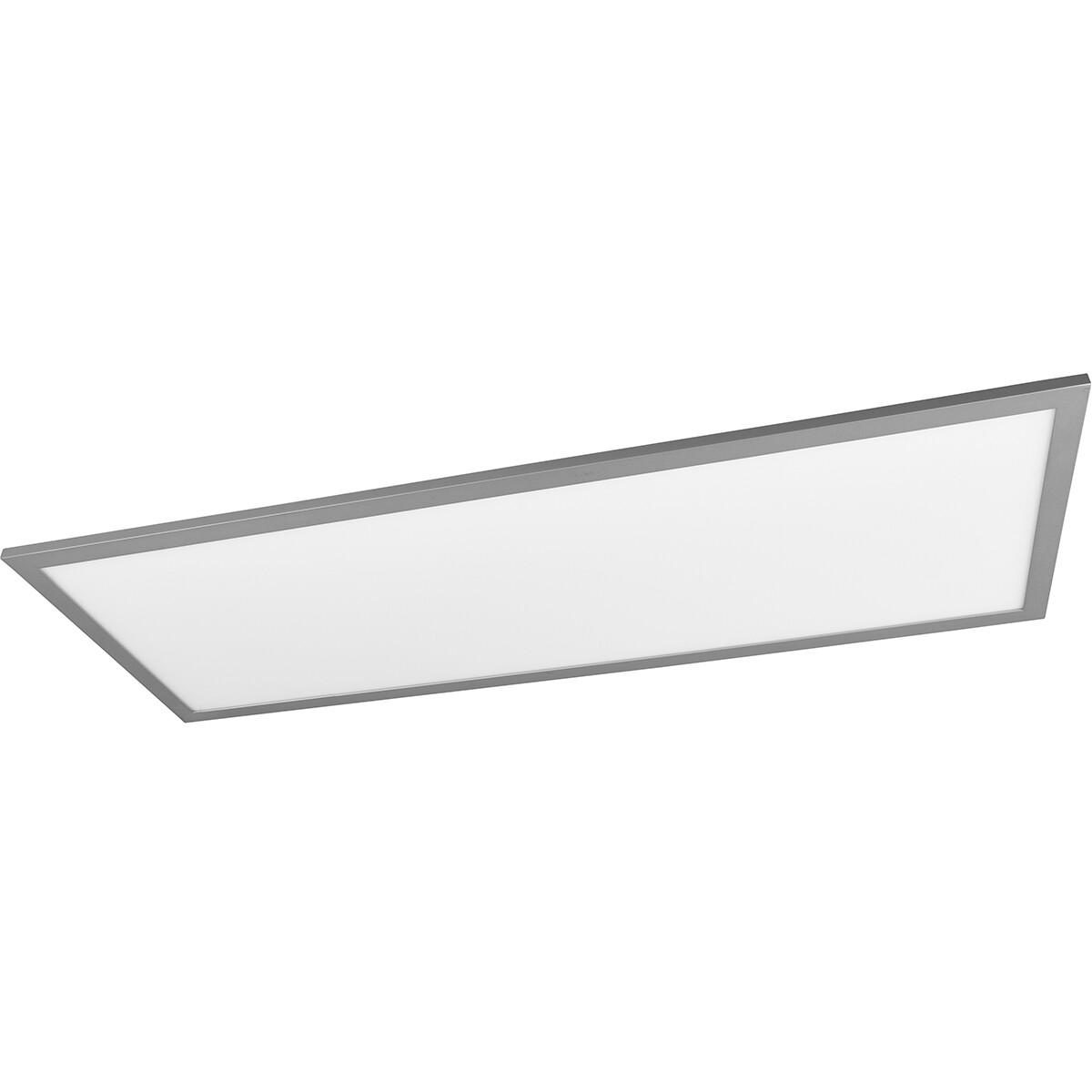 Plafonnier LED - Éclairage de Plafond - Trion Tirus - 34W - Couleur de lumière ajustable - Télécommande - Dimmable - Rectangle - Mat Titane - Aluminium