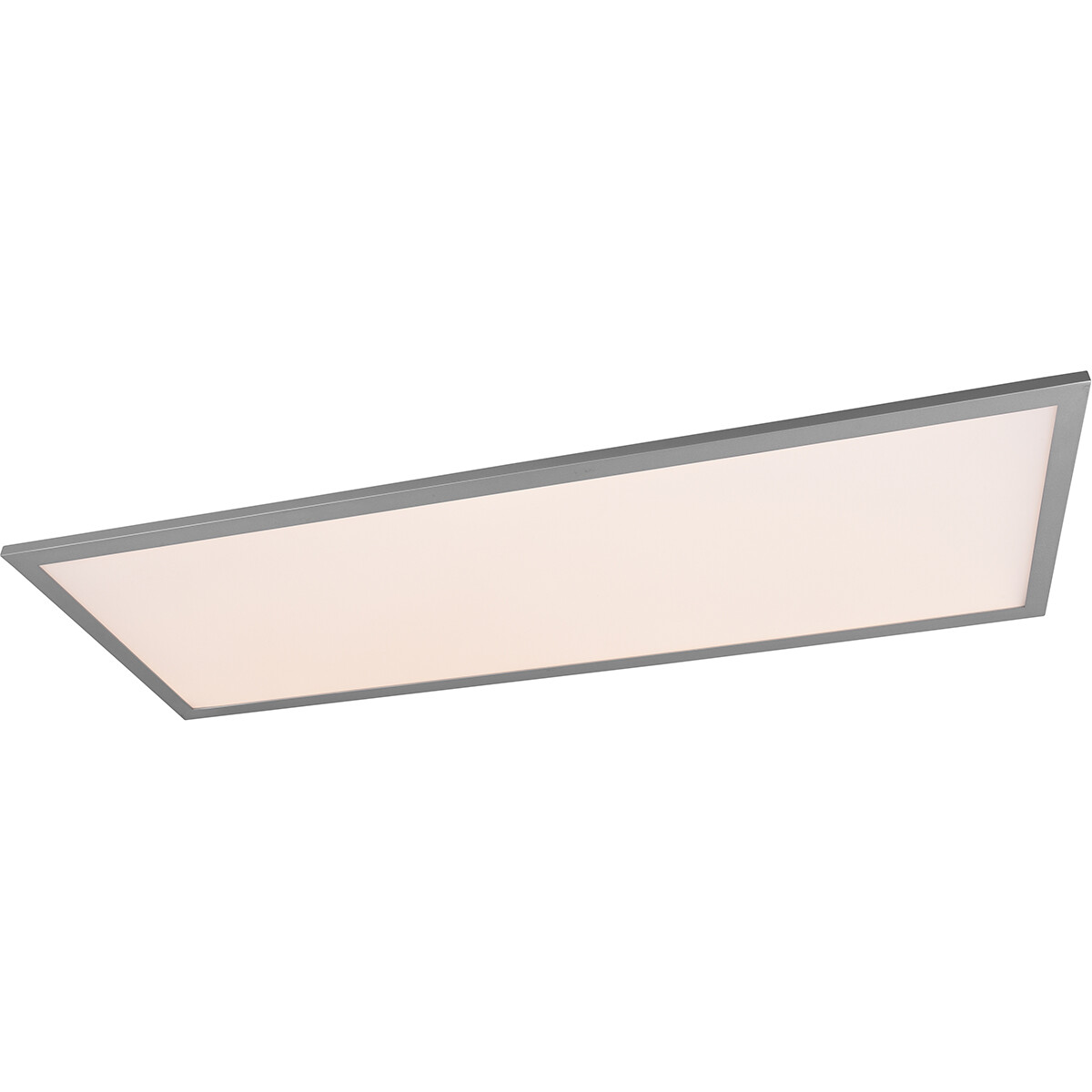 Plafonnier LED - Éclairage de Plafond - Trion Tirus - 34W - Couleur de lumière ajustable - Télécommande - Dimmable - Rectangle - Mat Titane - Aluminium