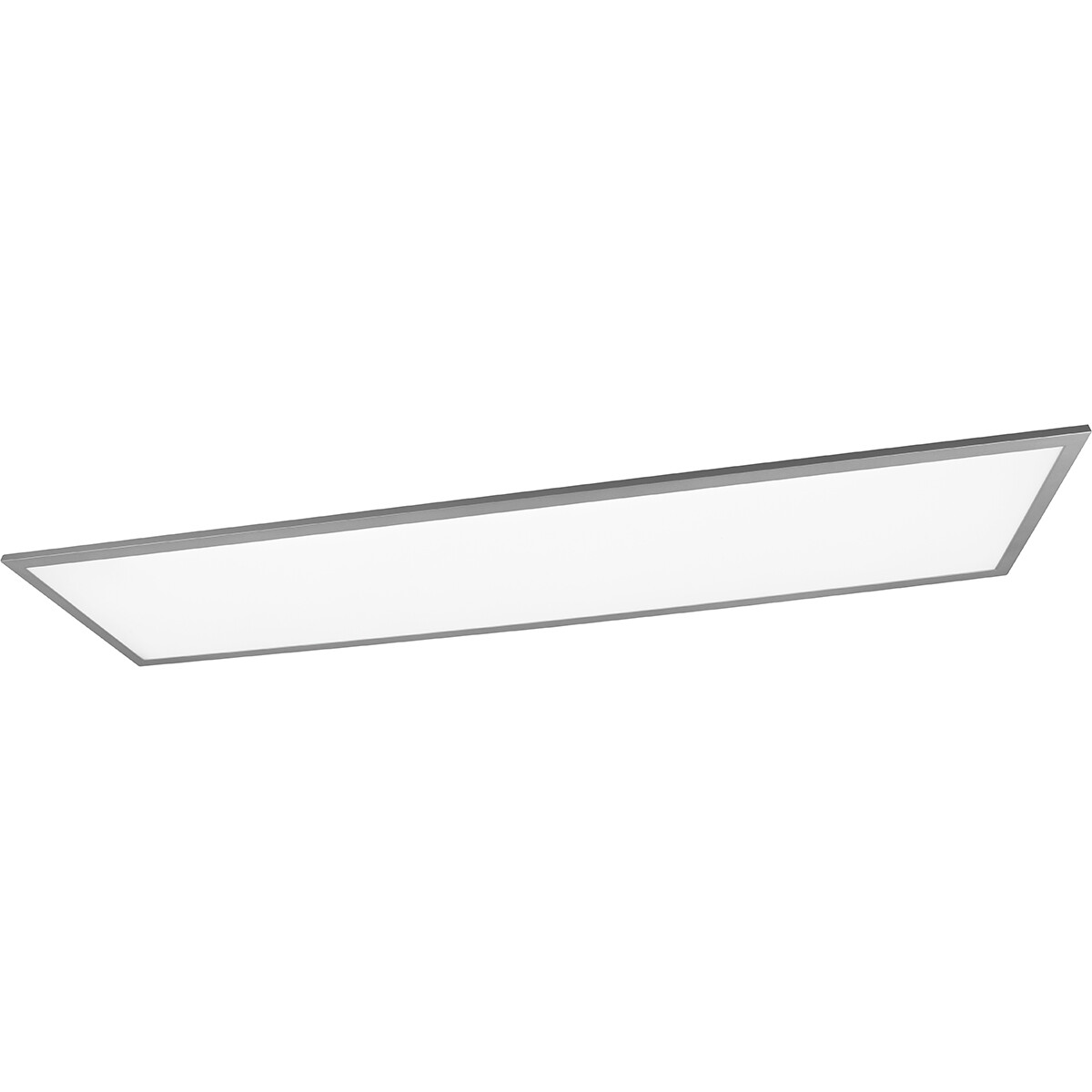 Plafonnier LED - Éclairage de Plafond - Trion Tirus XL - 34W - Couleur de lumière ajustable - Télécommande - Dimmable - Rectangle - Mat Titane - Aluminium