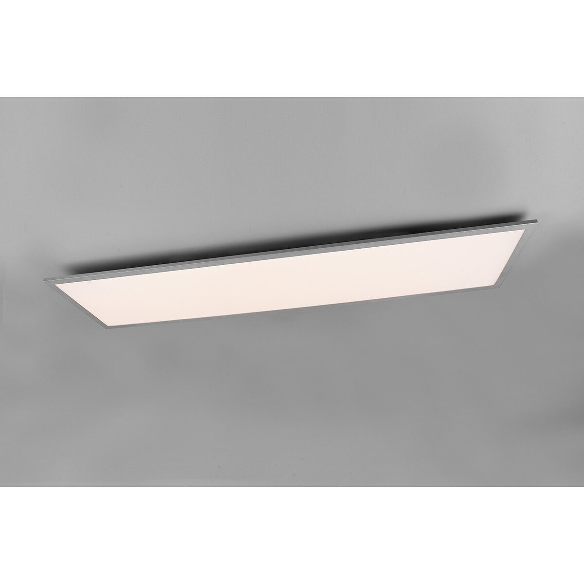 Plafonnier LED - Éclairage de Plafond - Trion Tirus XL - 34W - Couleur de lumière ajustable - Télécommande - Dimmable - Rectangle - Mat Titane - Aluminium