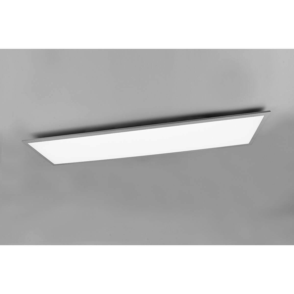 Plafonnier LED - Éclairage de Plafond - Trion Tirus XL - 34W - Couleur de lumière ajustable - Télécommande - Dimmable - Rectangle - Mat Titane - Aluminium