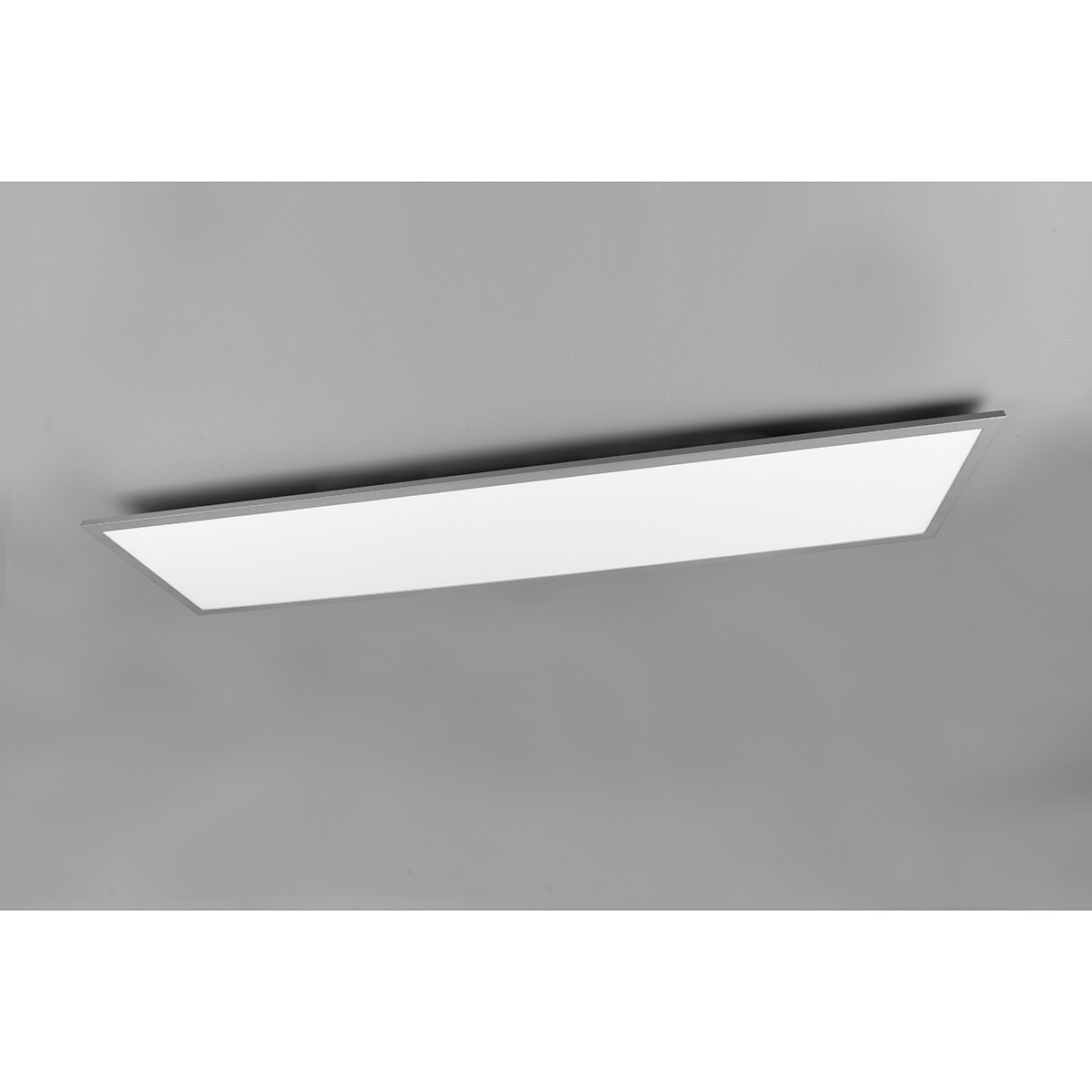 Plafonnier LED - Éclairage de Plafond - Trion Tirus XL - 34W - Couleur de lumière ajustable - Télécommande - Dimmable - Rectangle - Mat Titane - Aluminium