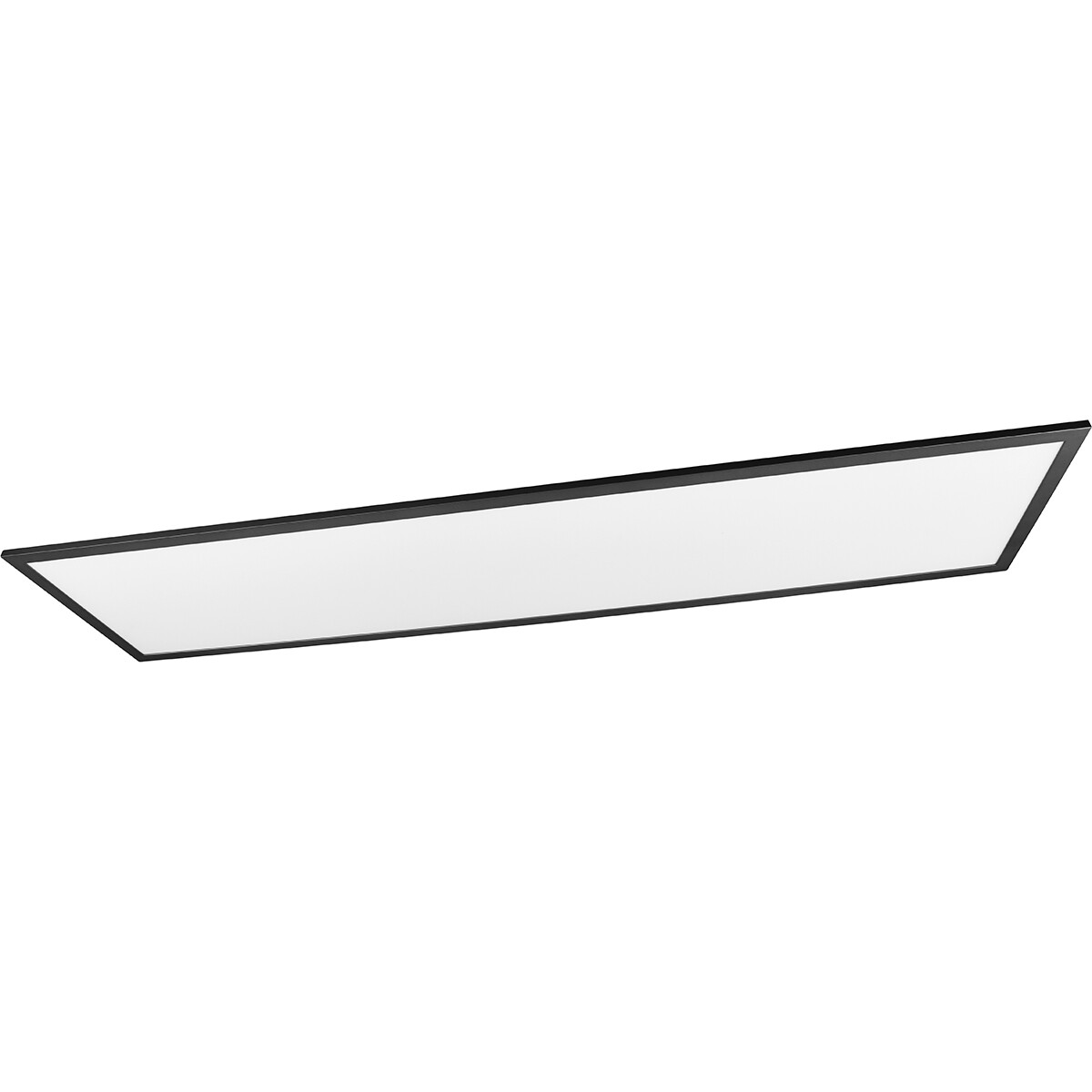 Plafonnier LED - Éclairage de Plafond - Trion Tirus XL - 34W - Couleur de lumière ajustable - Télécommande - Dimmable - Rectangle - Mat Noir - Aluminium